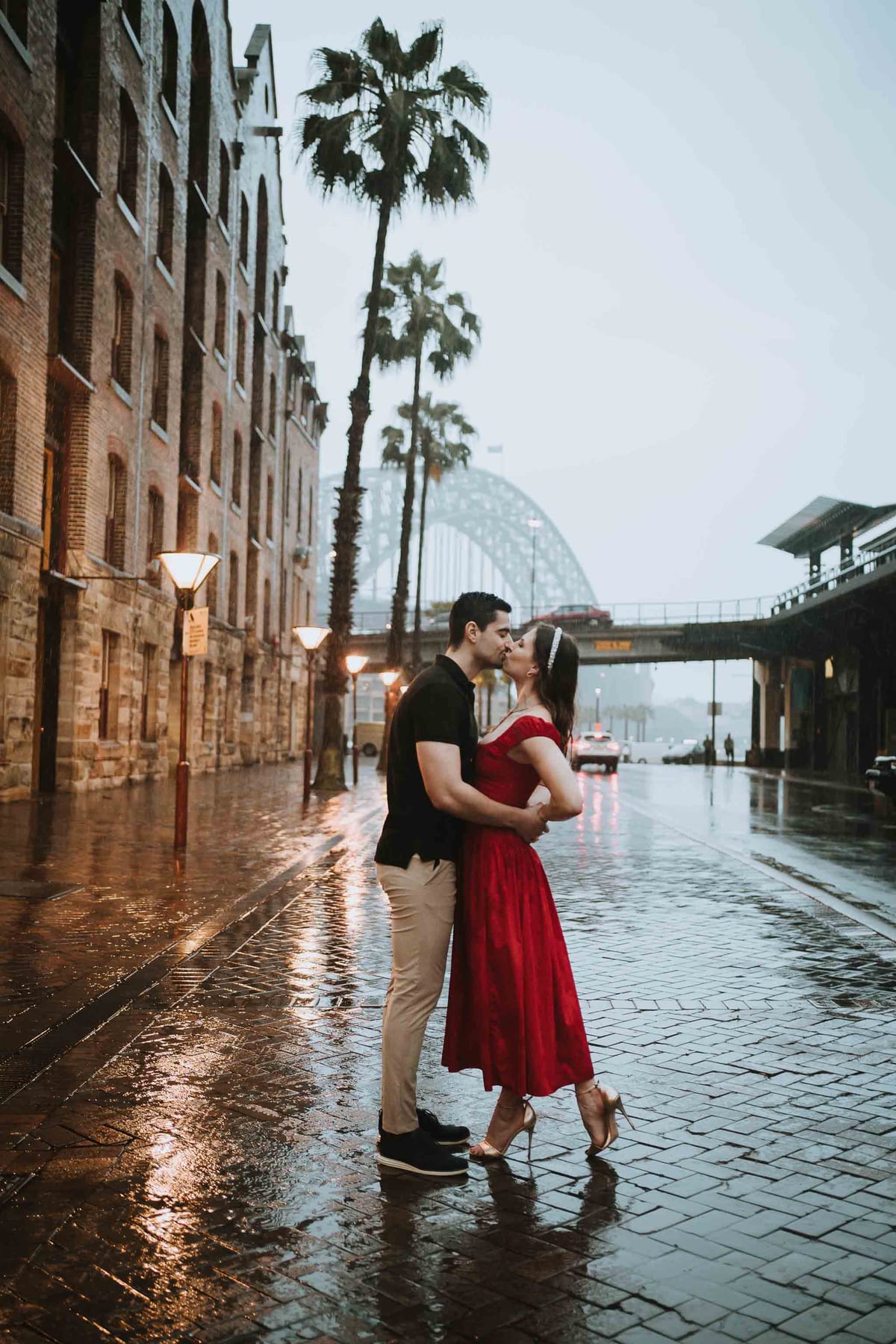 RANKO AND SAVANNAH (Rainy engagement photoshoot at Sydney Harbour bridge and Opera house)