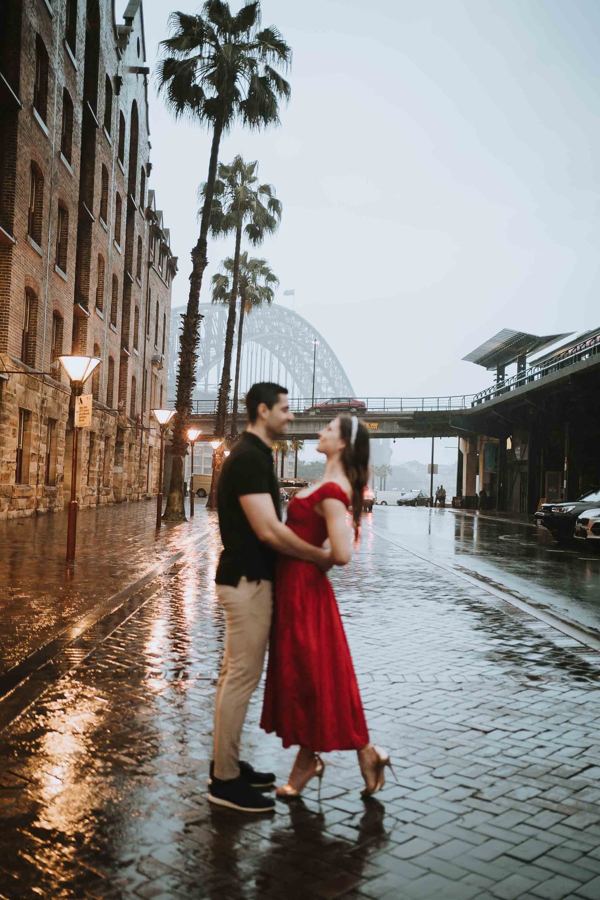 RANKO AND SAVANNAH (Rainy engagement photoshoot at Sydney Harbour bridge and Opera house)