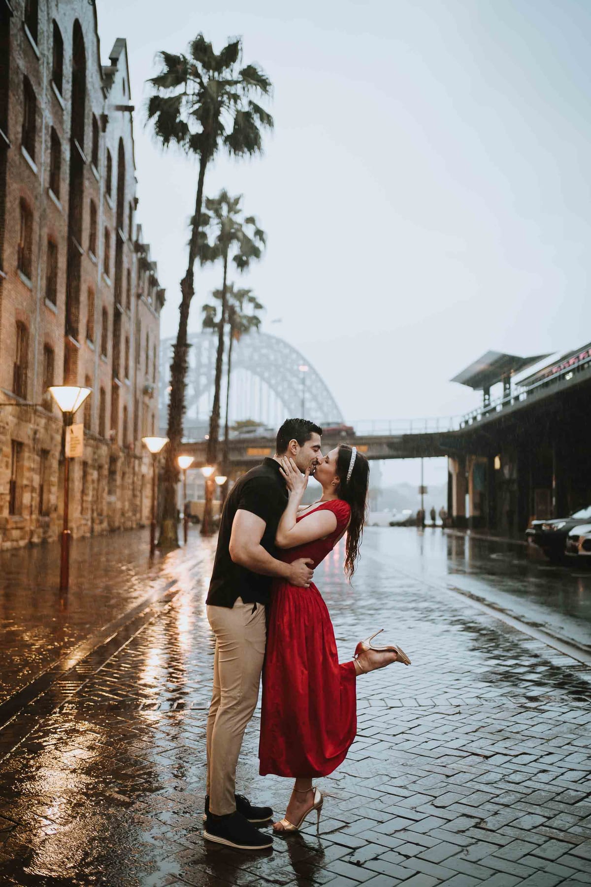 RANKO AND SAVANNAH (Rainy engagement photoshoot at Sydney Harbour bridge and Opera house)