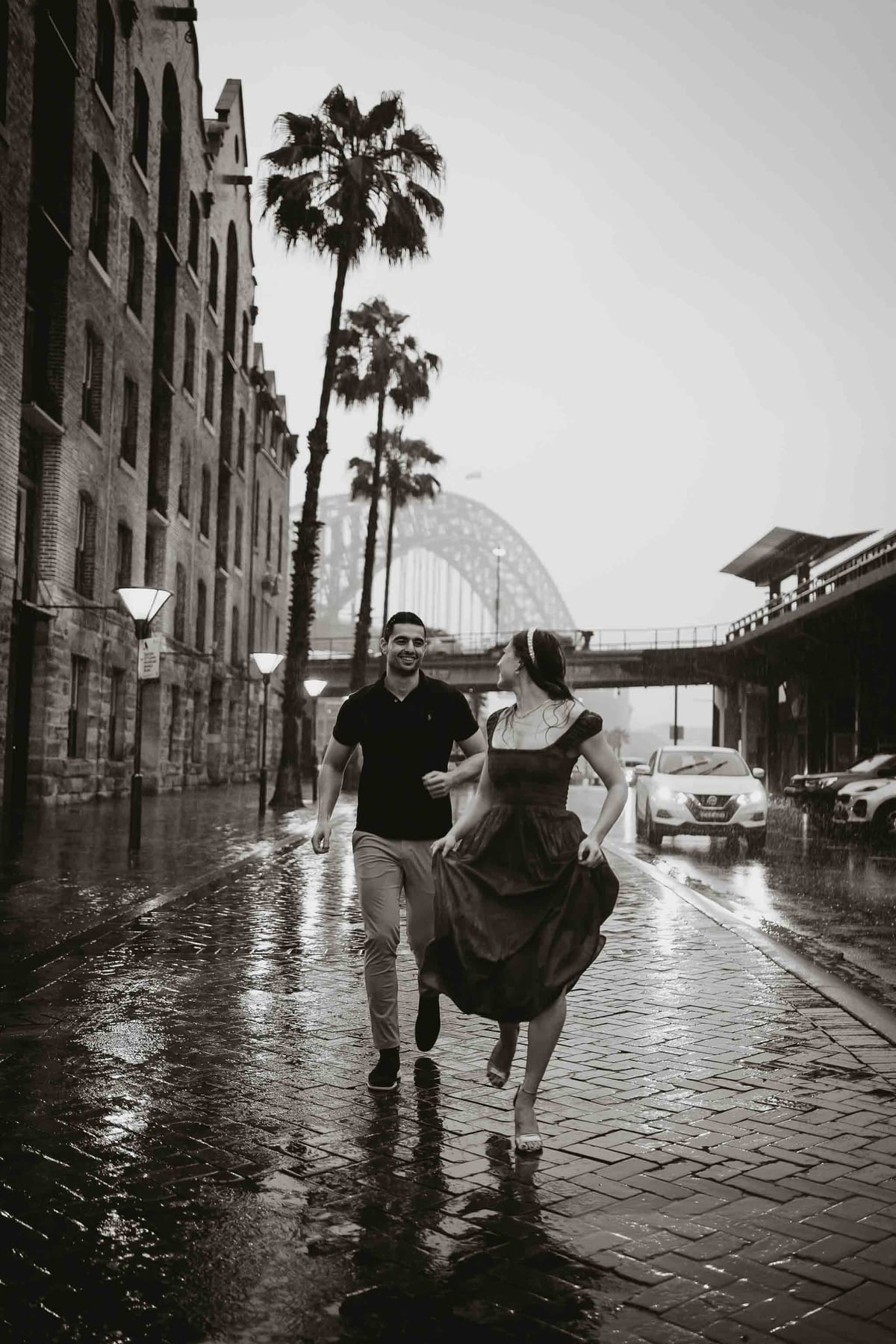 RANKO AND SAVANNAH (Rainy engagement photoshoot at Sydney Harbour bridge and Opera house)