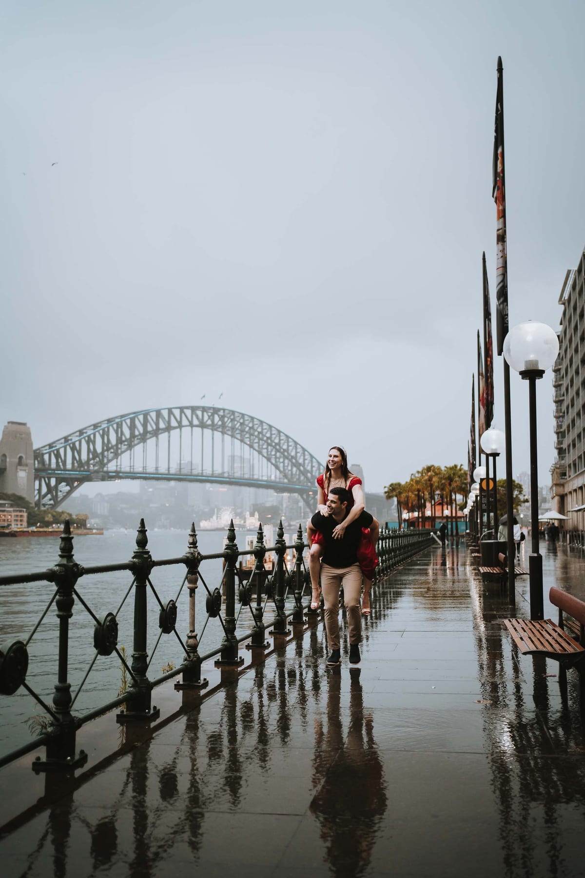 RANKO AND SAVANNAH (Rainy engagement photoshoot at Sydney Harbour bridge and Opera house)