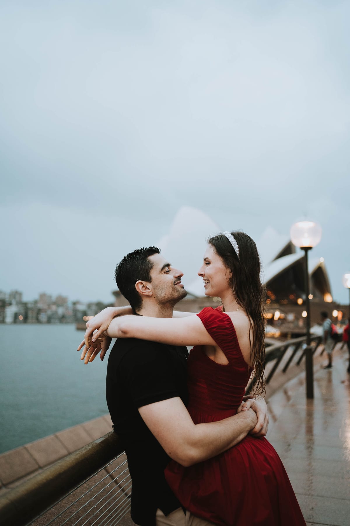 RANKO AND SAVANNAH (Rainy engagement photoshoot at Sydney Harbour bridge and Opera house)