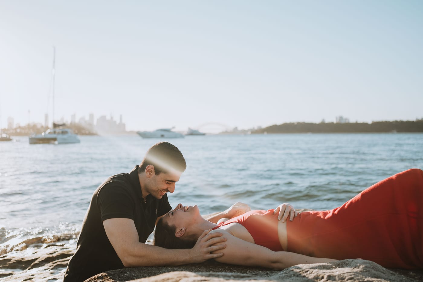 RANKO AND SAVANNAH (Sunset couple photoshoot at Milk beach, Rosebay, Vaucluse)