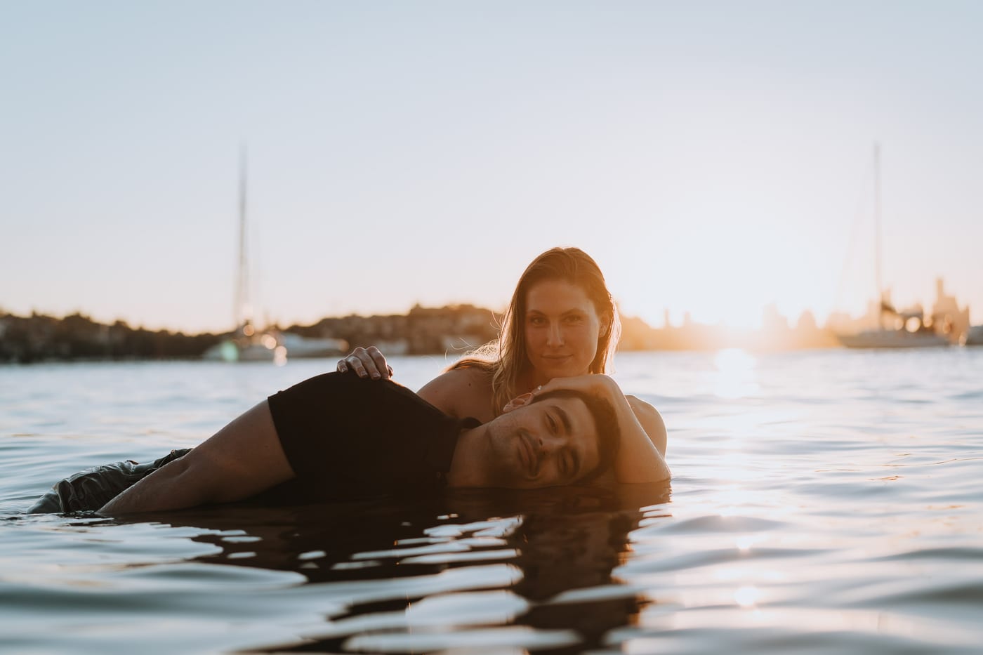 RANKO AND SAVANNAH (Sunset couple photoshoot at Milk beach, Rosebay, Vaucluse)