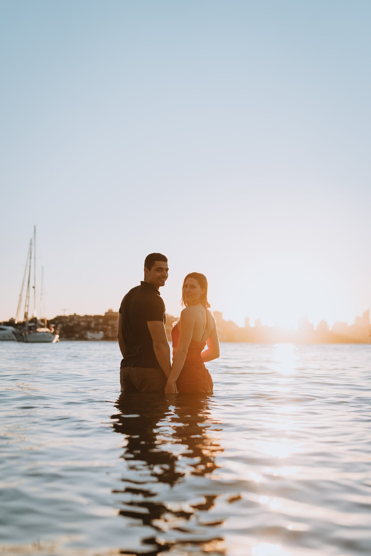 RANKO AND SAVANNAH (Sunset couple photoshoot at Milk beach, Rosebay, Vaucluse)