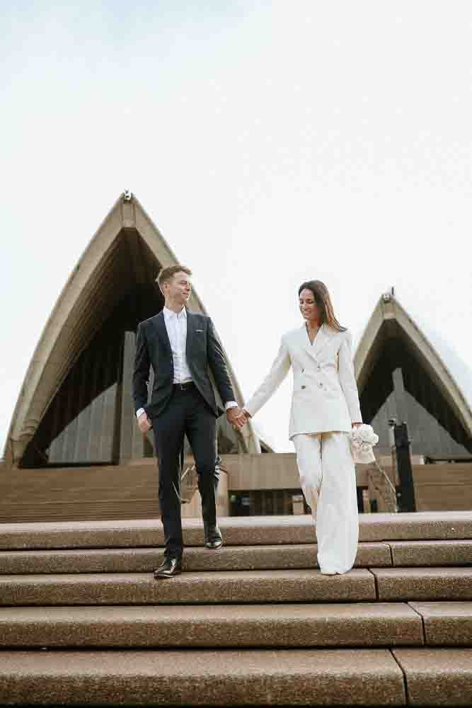 NICK AND SOPHIE (Chic Pre-wedding photoshoot at Sydney Opera house, Harbour bridge and the Rocks)
