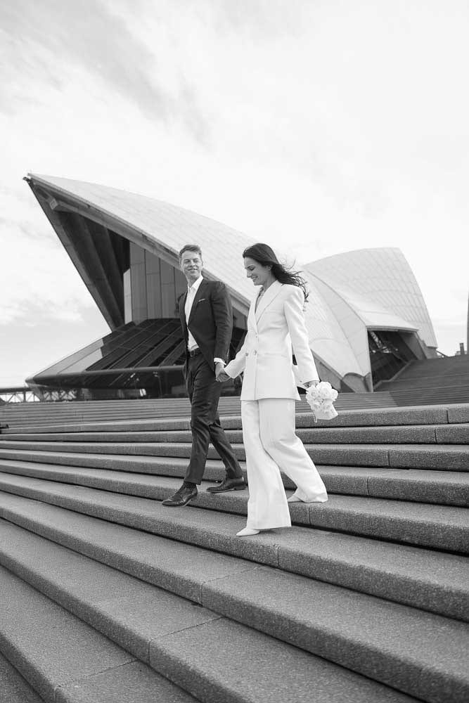 NICK AND SOPHIE (Chic Pre-wedding photoshoot at Sydney Opera house, Harbour bridge and the Rocks)