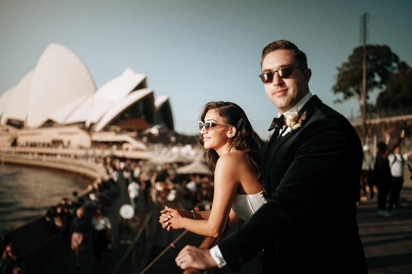 Mitch and Nicole (Fashion Led Sydney Opera House Wedding, NSW Library and Harbour Bridge)