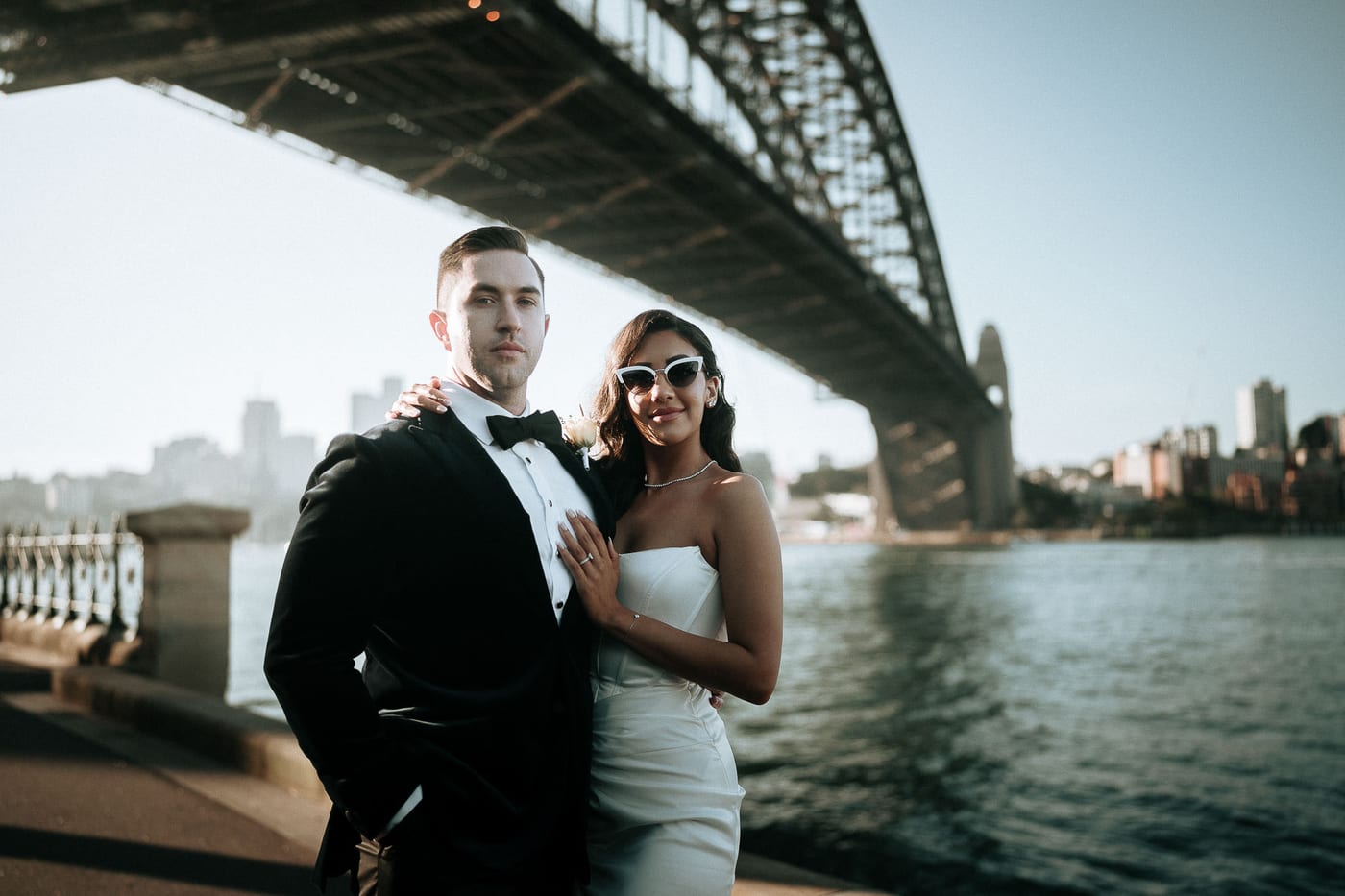 Mitch and Nicole (Fashion Led Sydney Opera House Wedding, NSW Library and Harbour Bridge)
