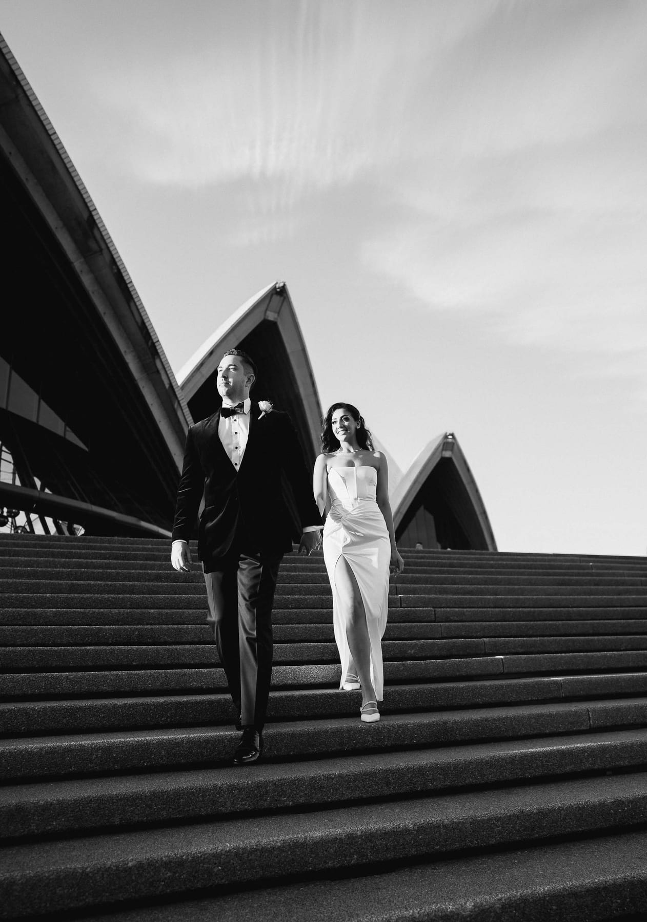 Mitch and Nicole (Fashion Led Sydney Opera House Wedding, NSW Library and Harbour Bridge)