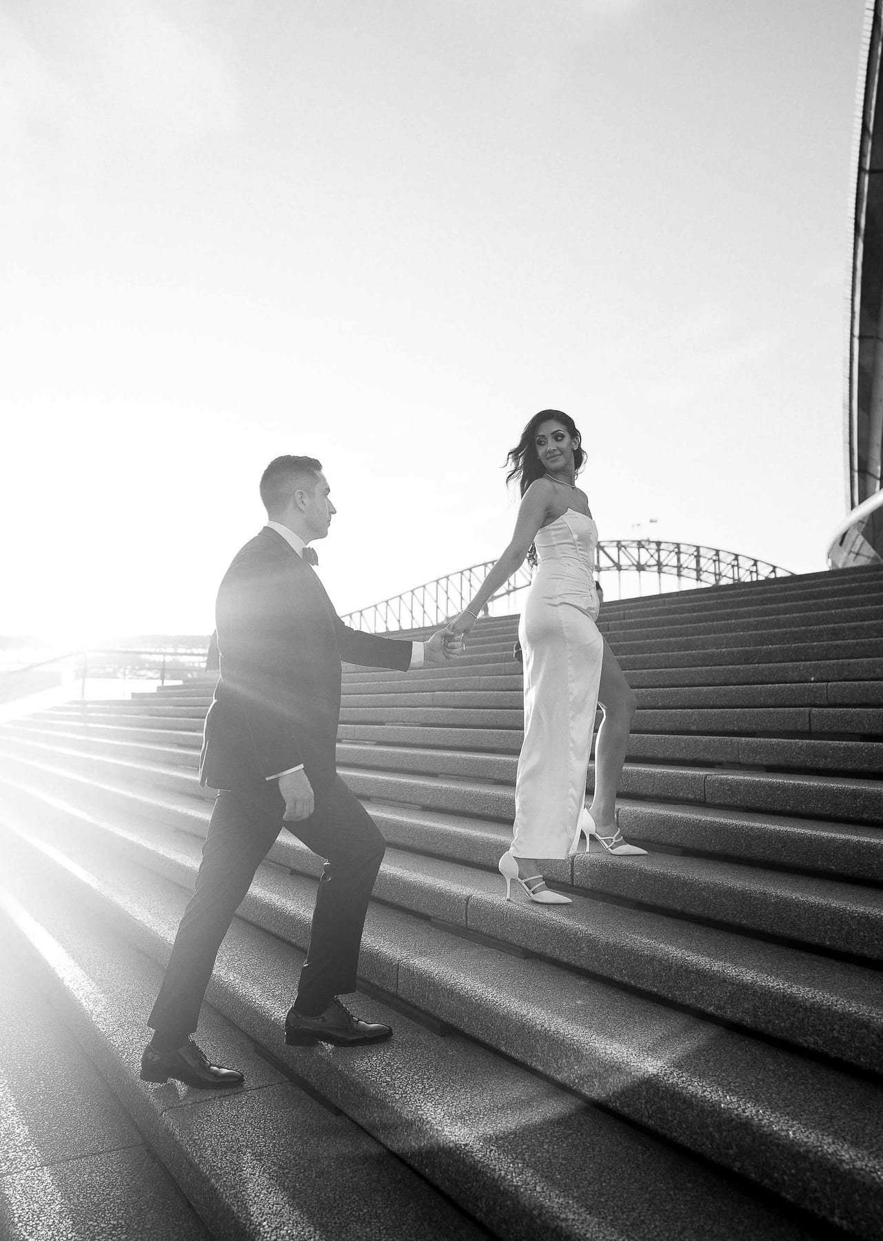 Mitch and Nicole (Fashion Led Sydney Opera House Wedding, NSW Library and Harbour Bridge)