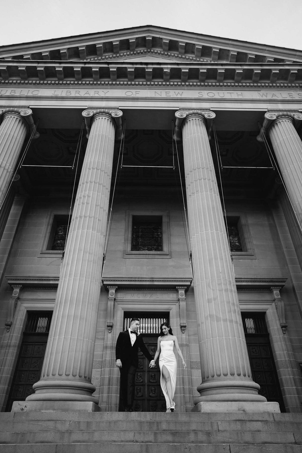 Mitch and Nicole (Fashion Led Sydney Opera House Wedding, NSW Library and Harbour Bridge)