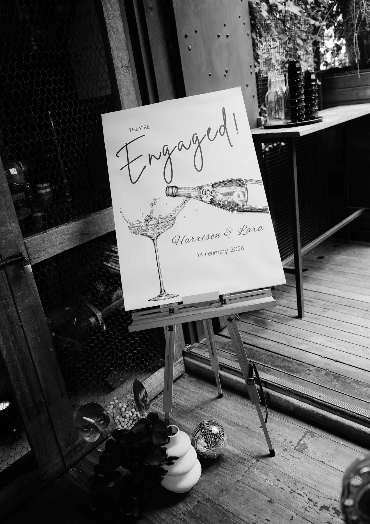 Lara and Harrison (Fun retro Engagement Party at Tatler, Darlinghurst, Sydney)