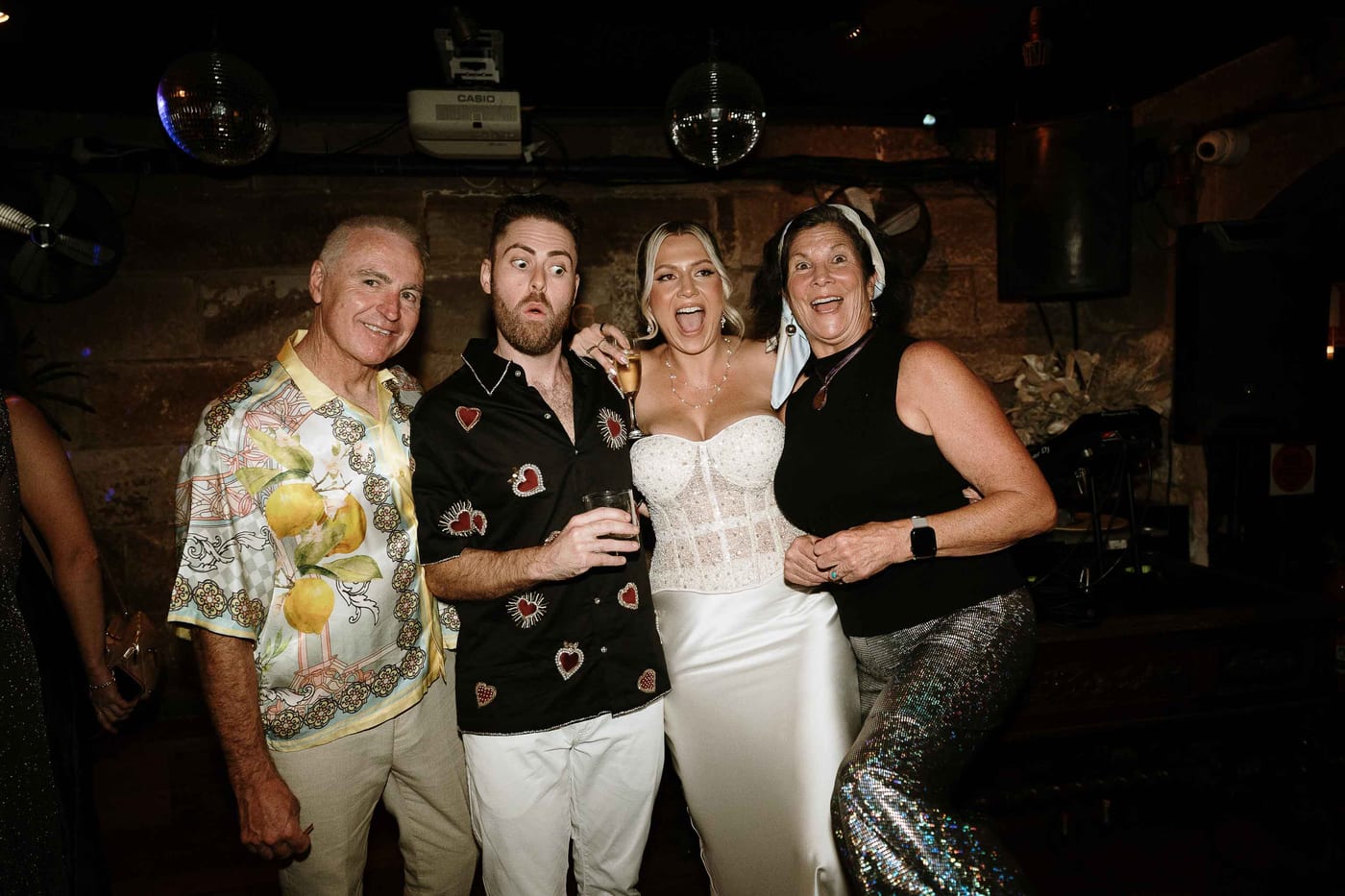 Lara and Harrison (Fun retro Engagement Party at Tatler, Darlinghurst, Sydney)
