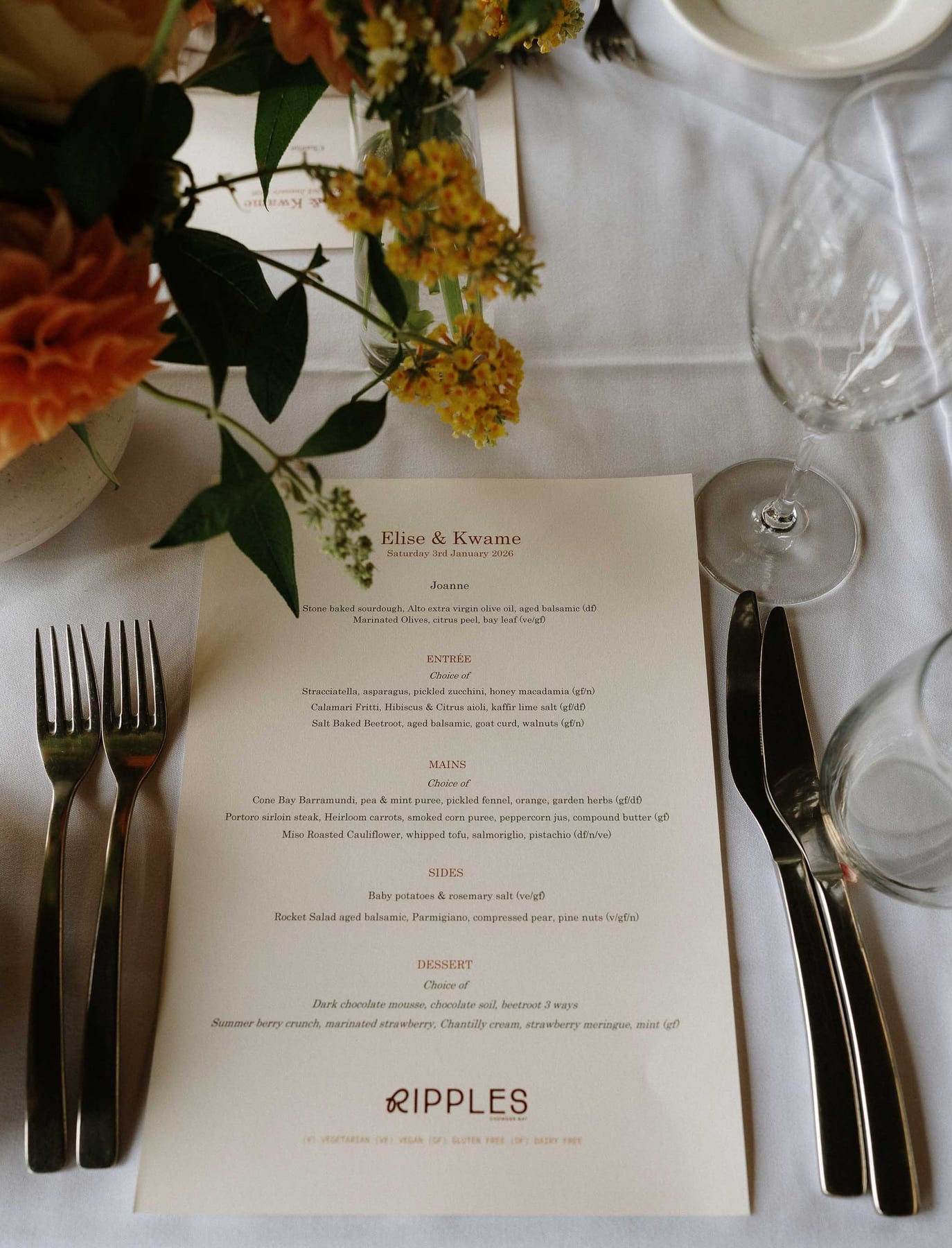 KWAME AND ELISE (Sunset Wedding Reception at Ripples Chowder Bay Sydney)