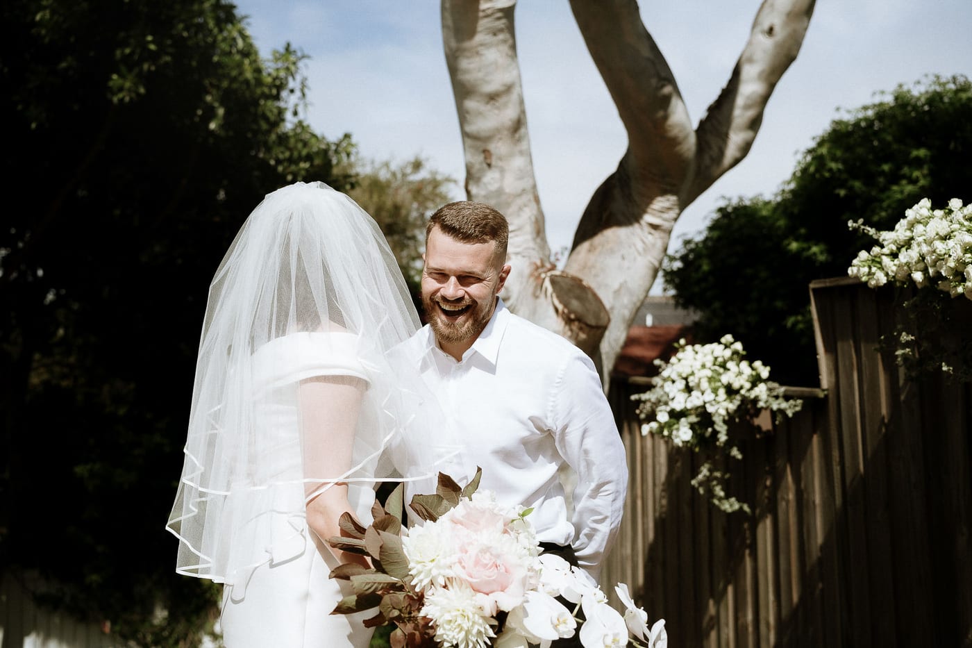 David & Charlotte's Intimate Clovelly Beach Wedding Photography