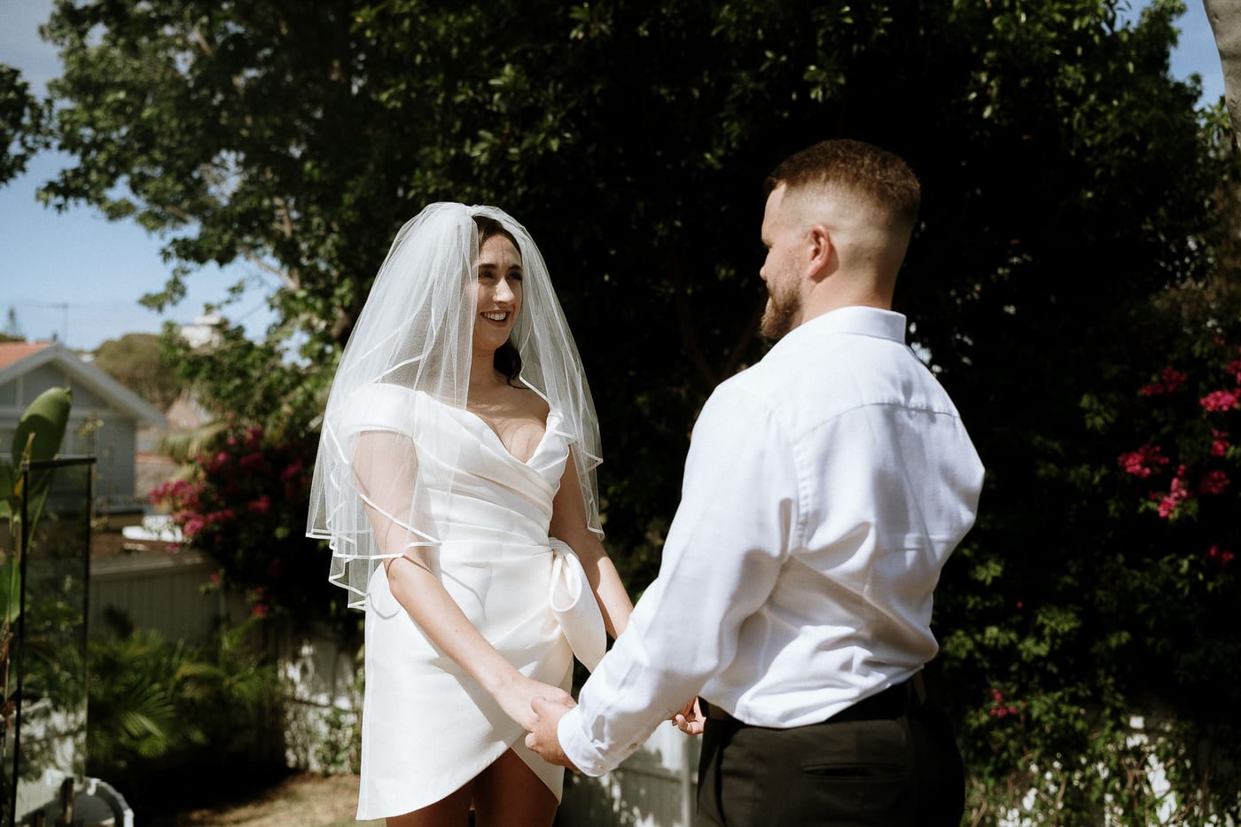 David & Charlotte's Intimate Clovelly Beach Wedding Photography