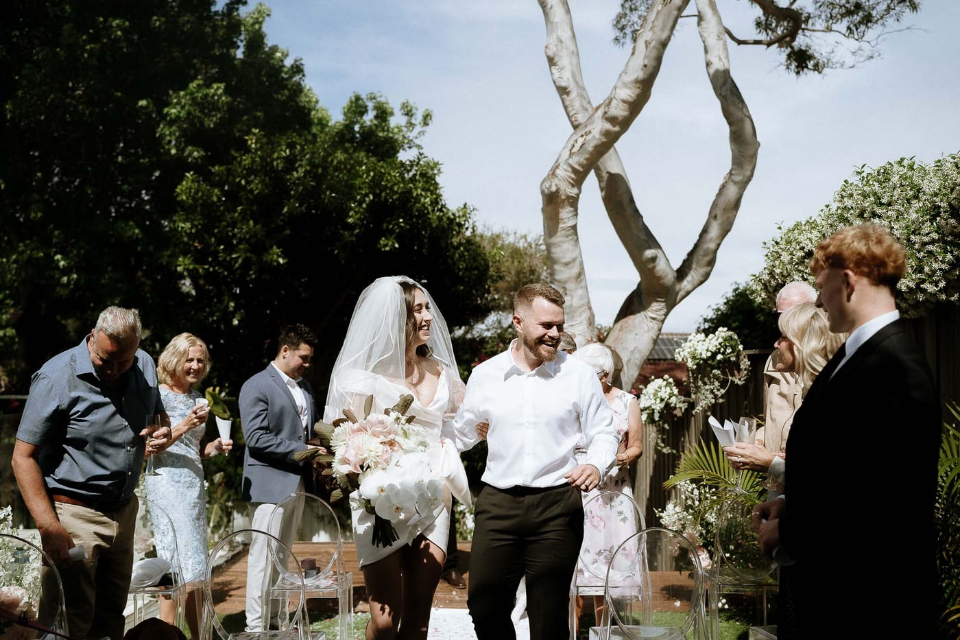David & Charlotte's Intimate Clovelly Beach Wedding Photography