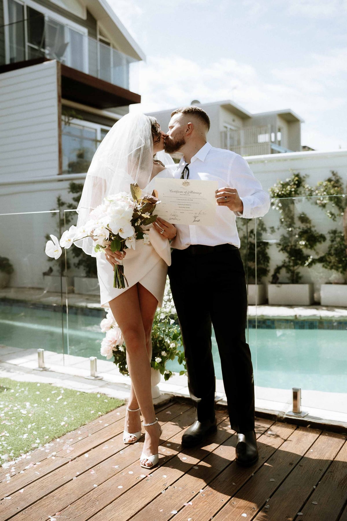 David & Charlotte's Intimate Clovelly Beach Wedding Photography