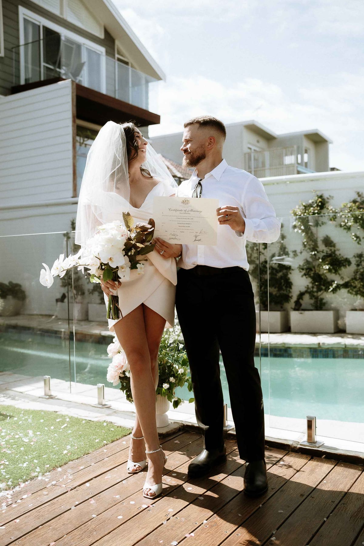 David & Charlotte's Intimate Clovelly Beach Wedding Photography