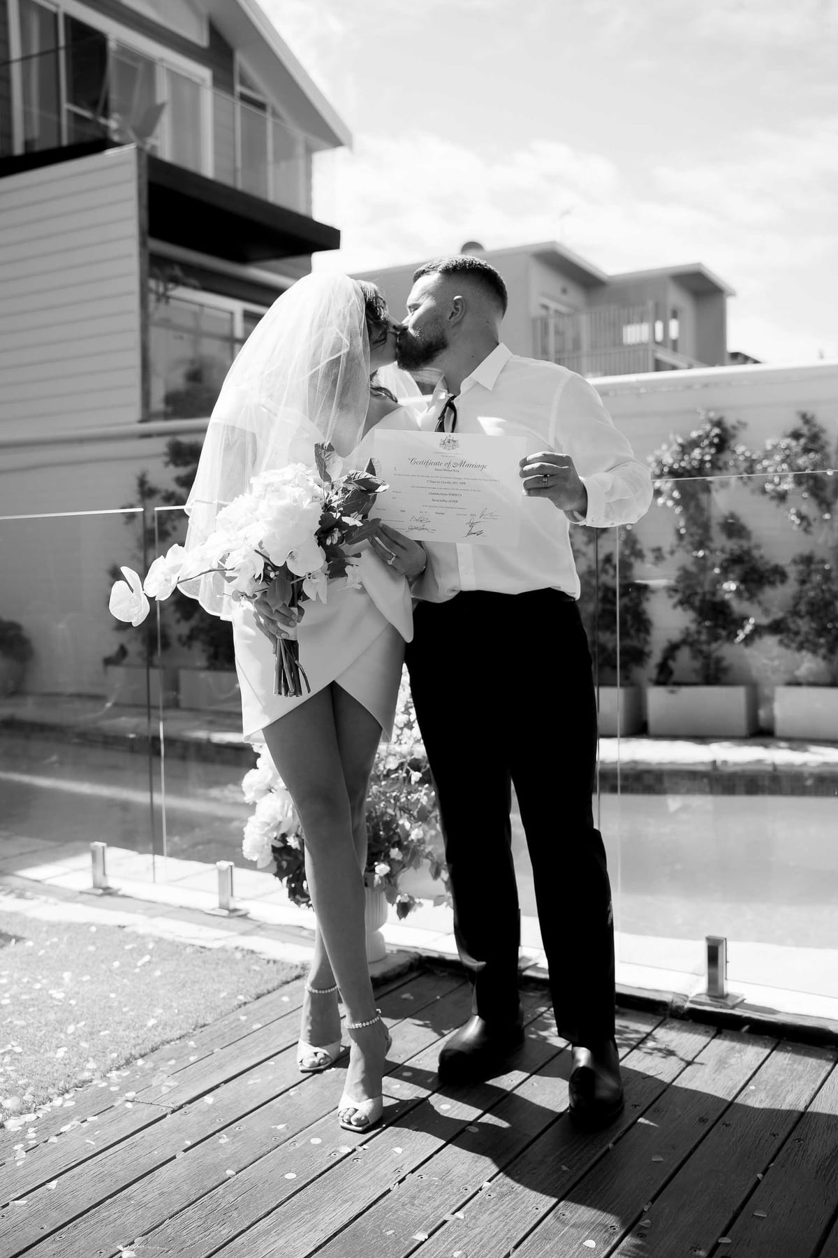 David & Charlotte's Intimate Clovelly Beach Wedding Photography