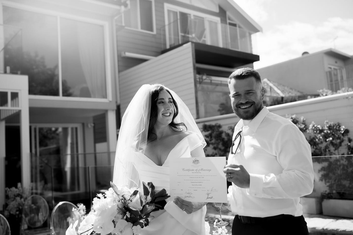 David & Charlotte's Intimate Clovelly Beach Wedding Photography