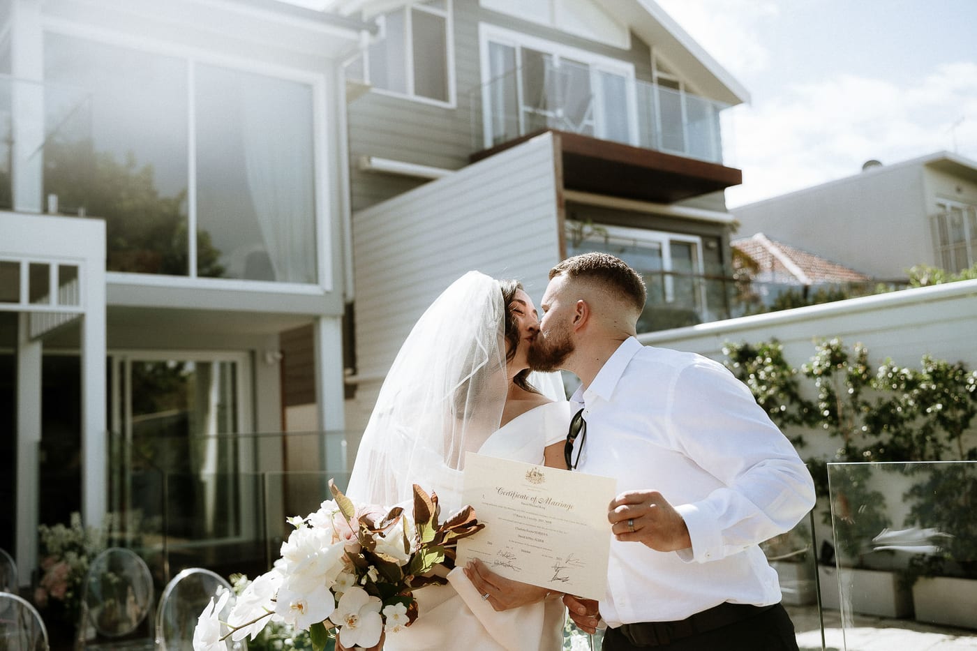David & Charlotte's Intimate Clovelly Beach Wedding Photography