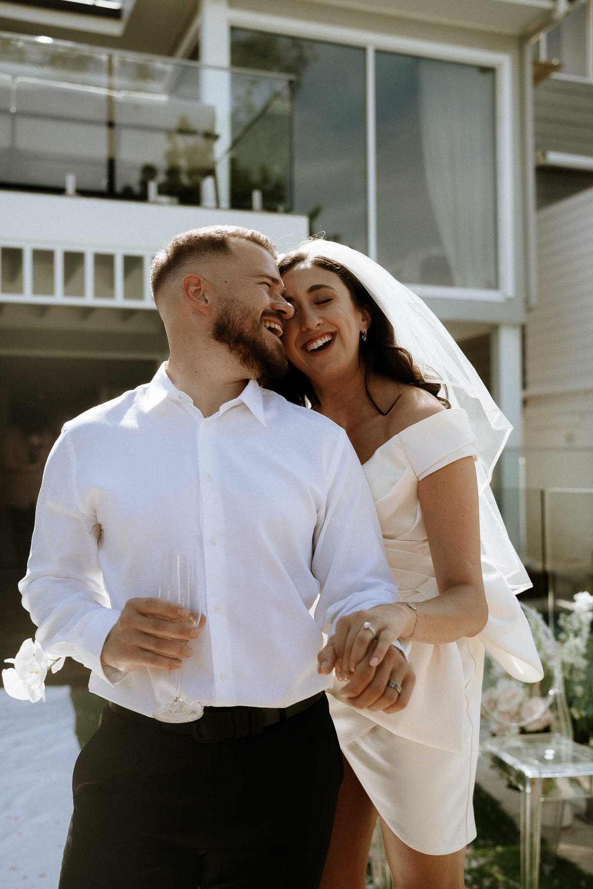 David & Charlotte's Intimate Clovelly Beach Wedding Photography
