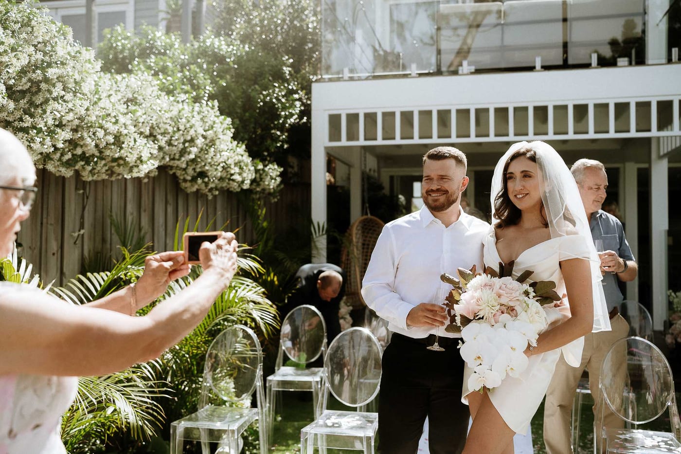 David & Charlotte's Intimate Clovelly Beach Wedding Photography