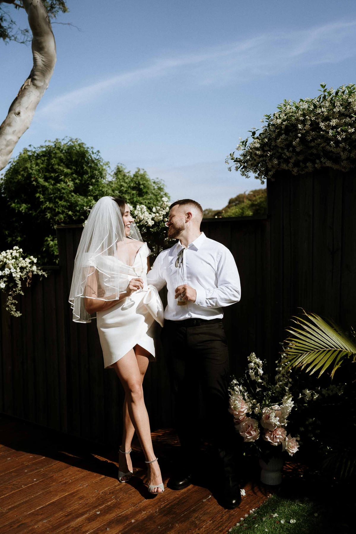 David & Charlotte's Intimate Clovelly Beach Wedding Photography