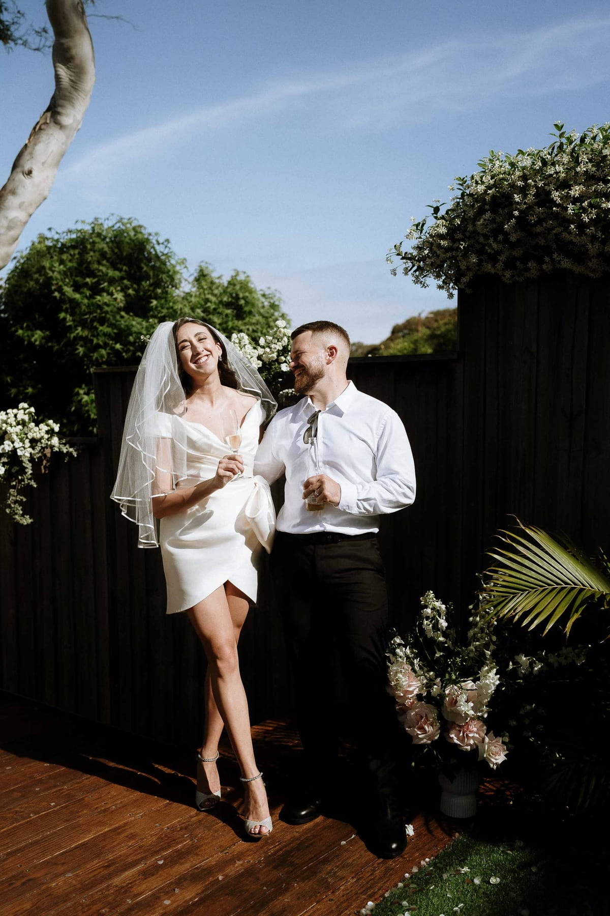 David & Charlotte's Intimate Clovelly Beach Wedding Photography