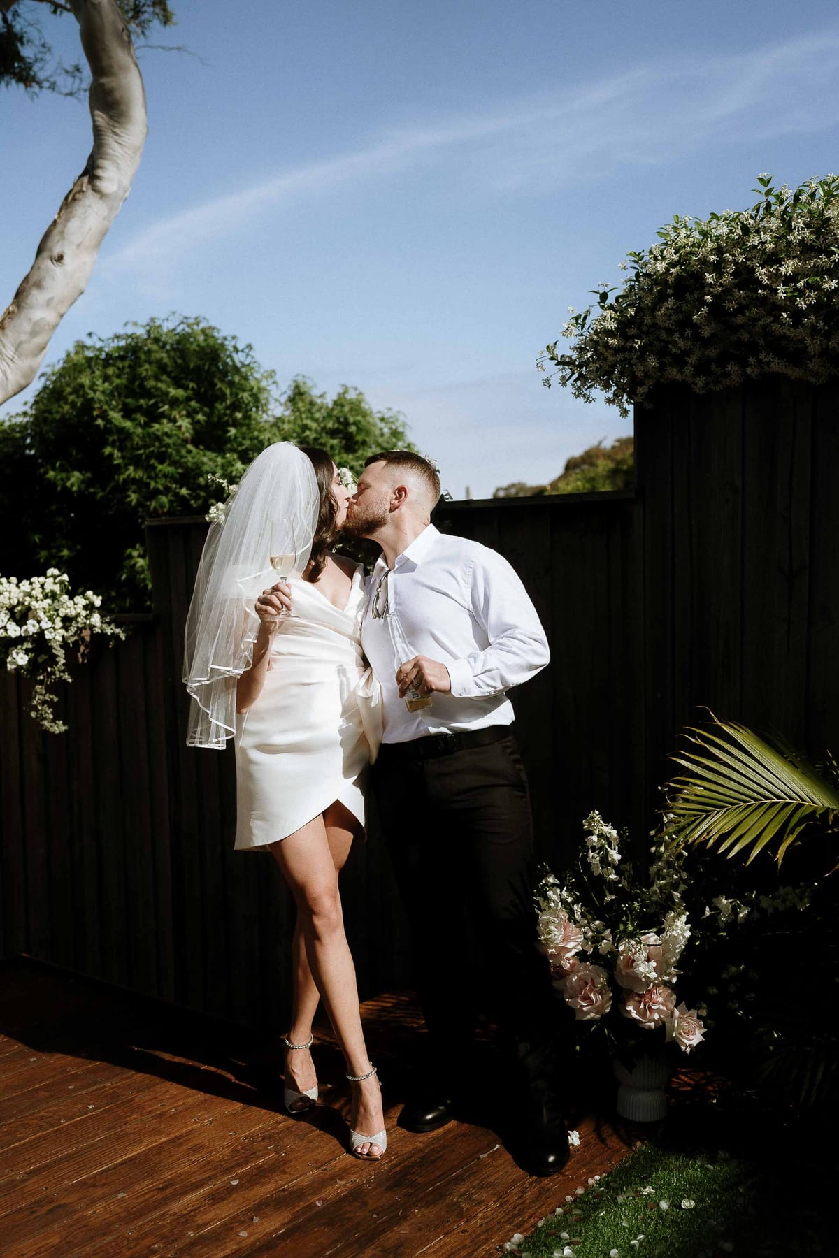 David & Charlotte's Intimate Clovelly Beach Wedding Photography