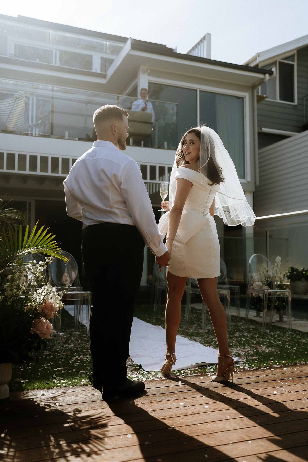David & Charlotte's Intimate Clovelly Beach Wedding Photography