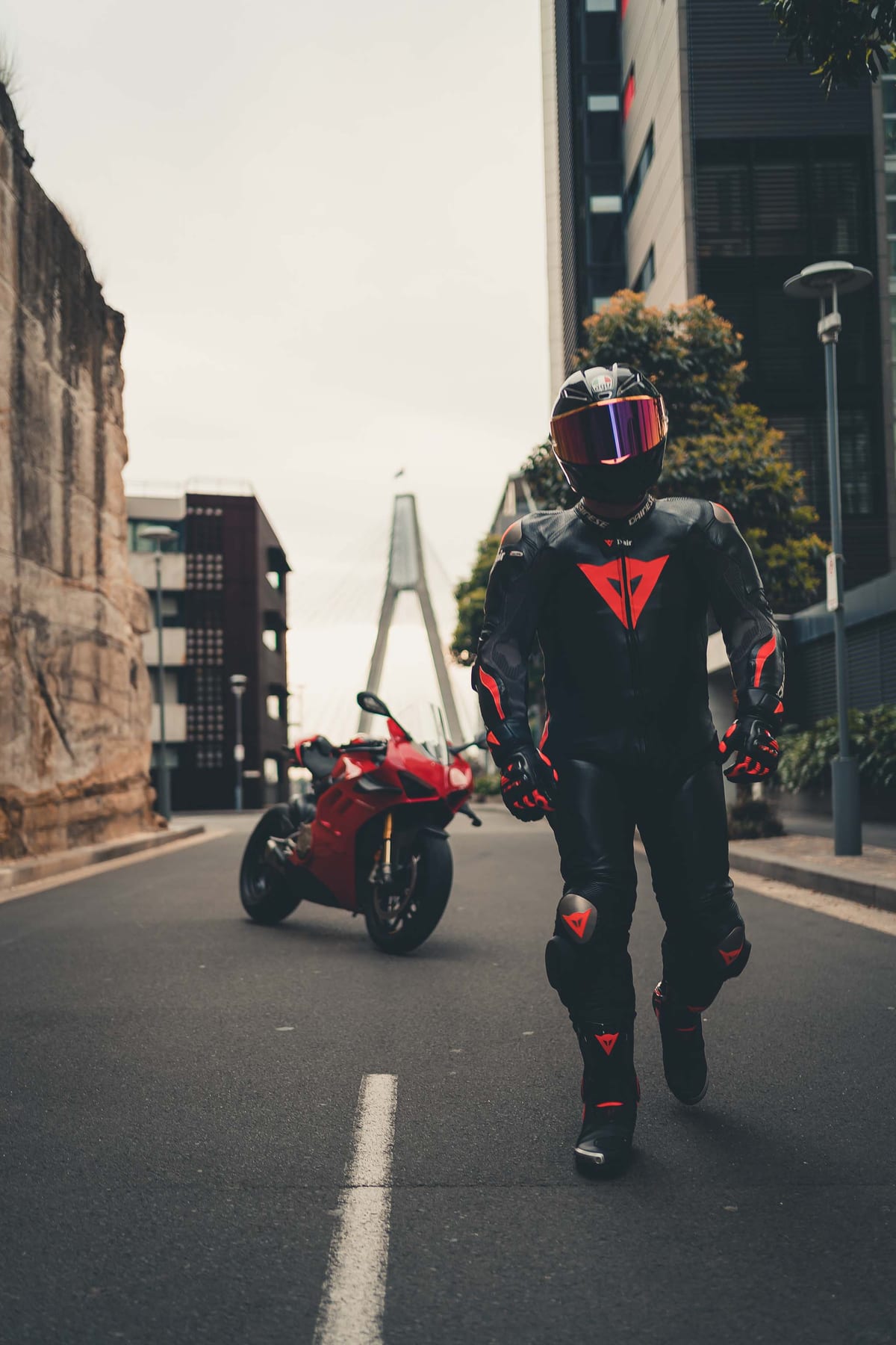 Ducati Photoshoot with Aswalls | Motorcycle Photography at Pyrmont Bridge, Darling Harbour & Sydney CBD