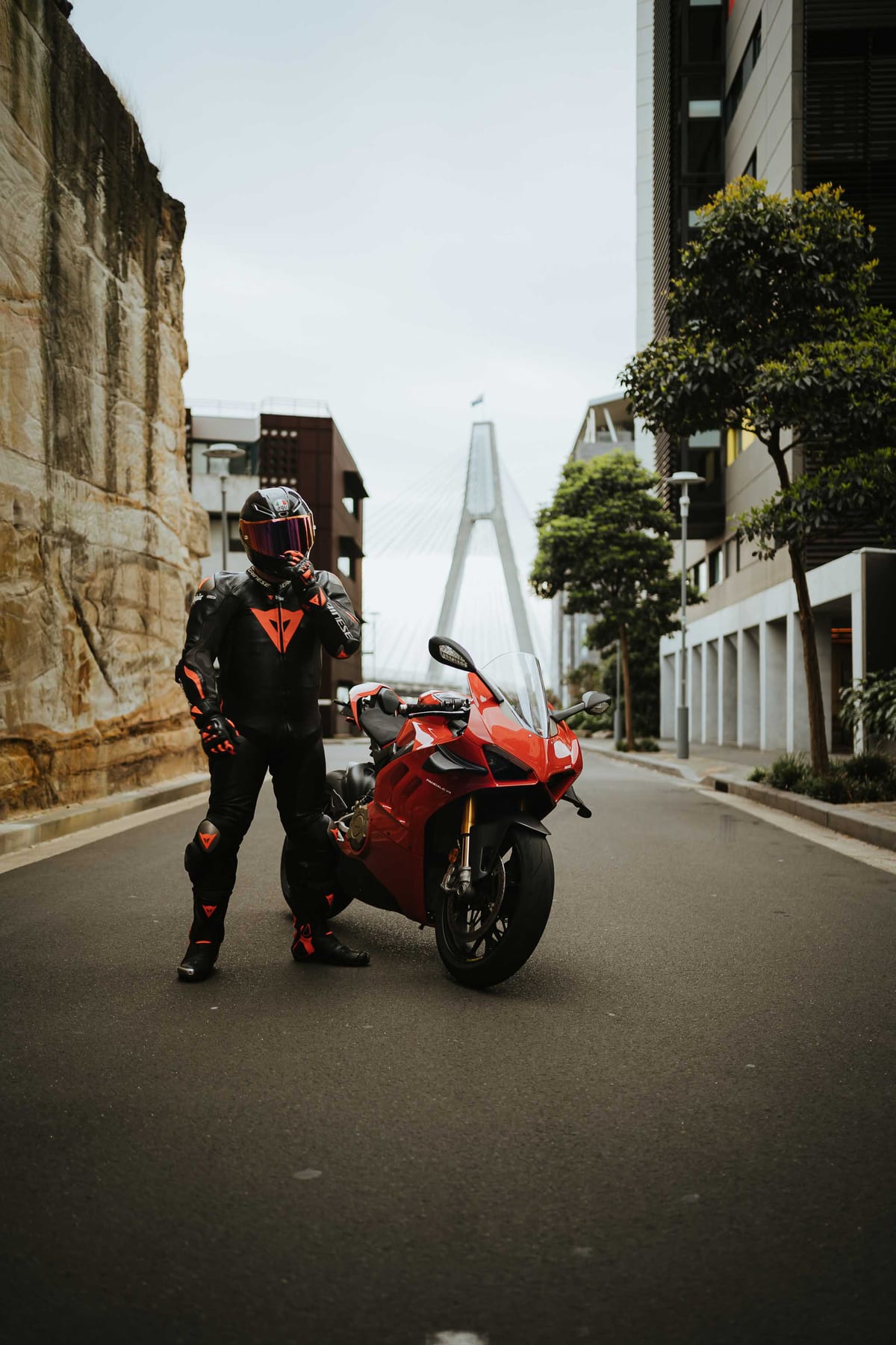 Ducati Photoshoot with Aswalls | Motorcycle Photography at Pyrmont Bridge, Darling Harbour & Sydney CBD