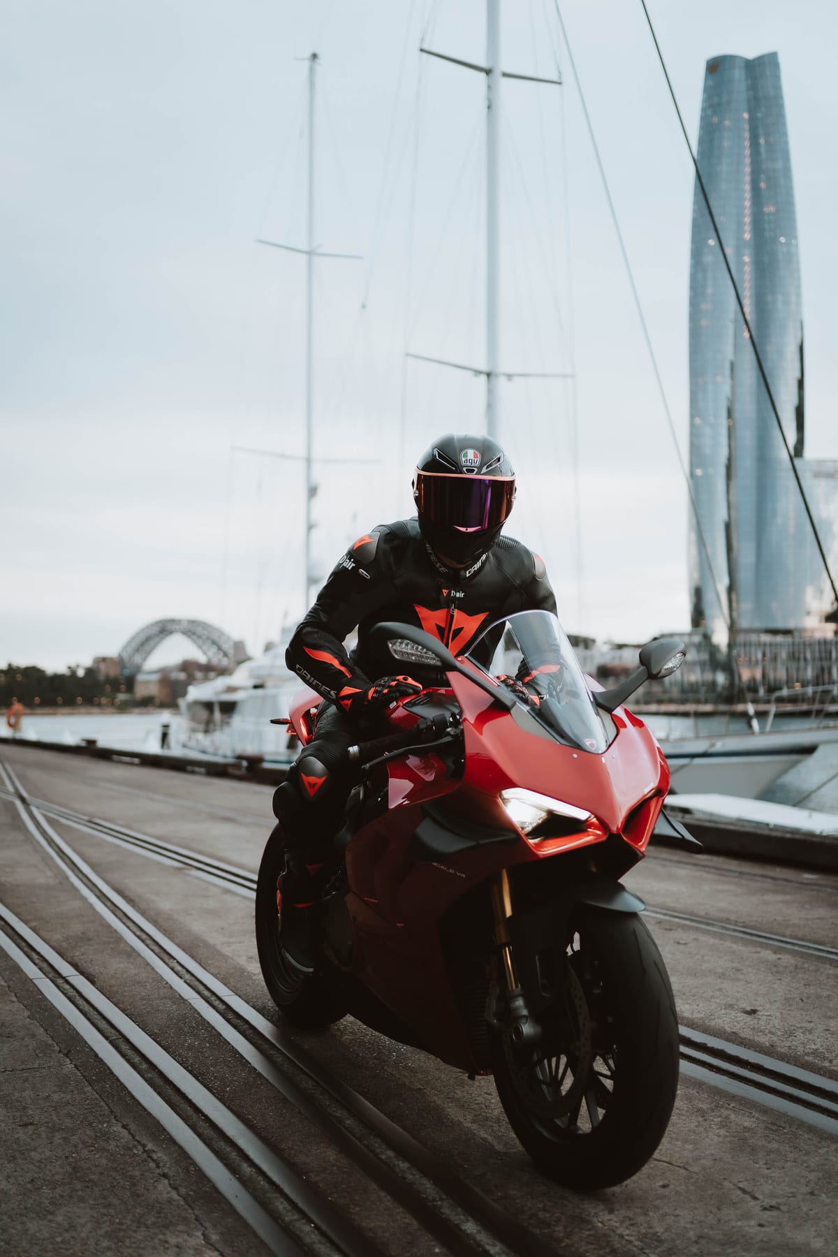 Ducati Photoshoot with Aswalls | Motorcycle Photography at Pyrmont Bridge, Darling Harbour & Sydney CBD