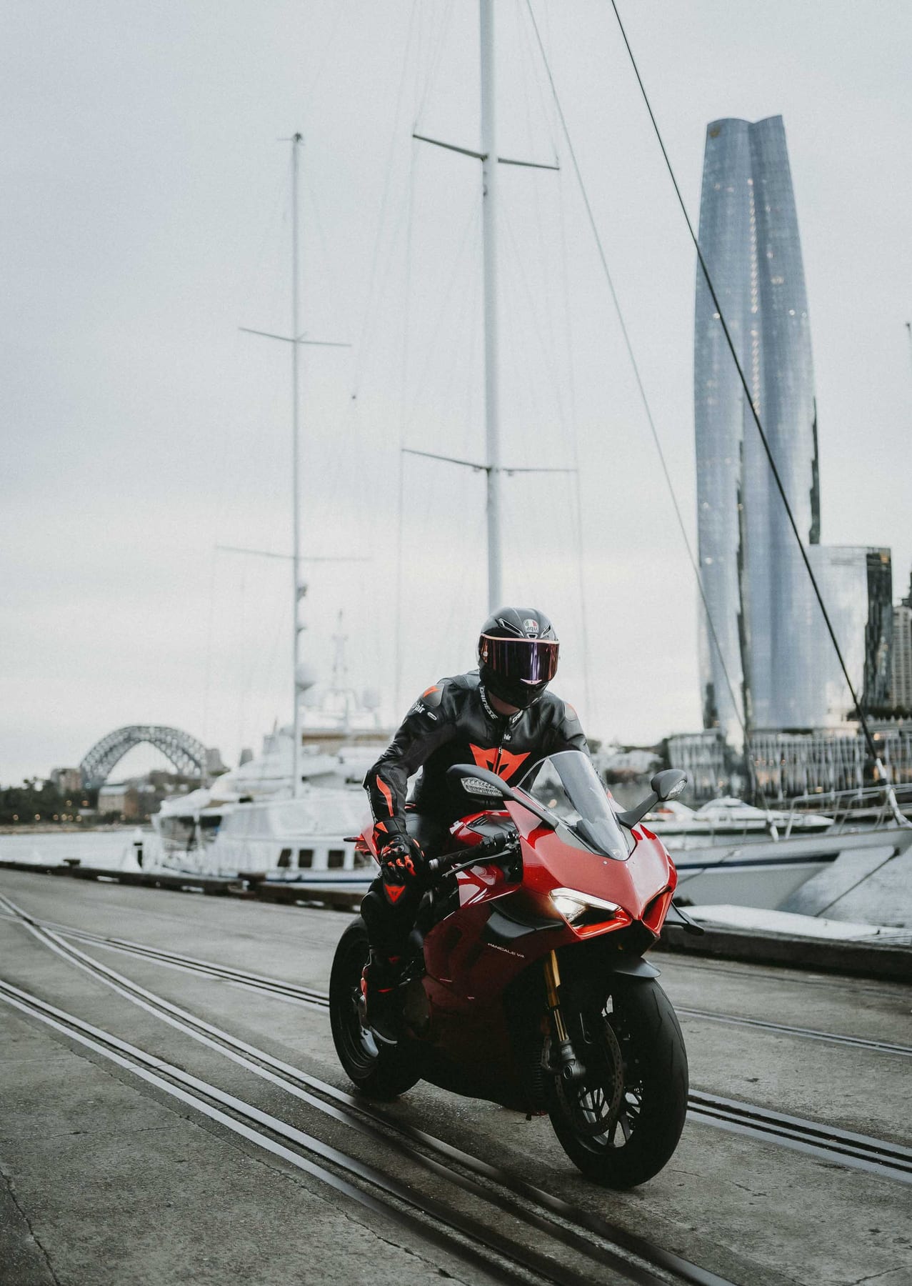 Ducati Photoshoot with Aswalls | Motorcycle Photography at Pyrmont Bridge, Darling Harbour & Sydney CBD
