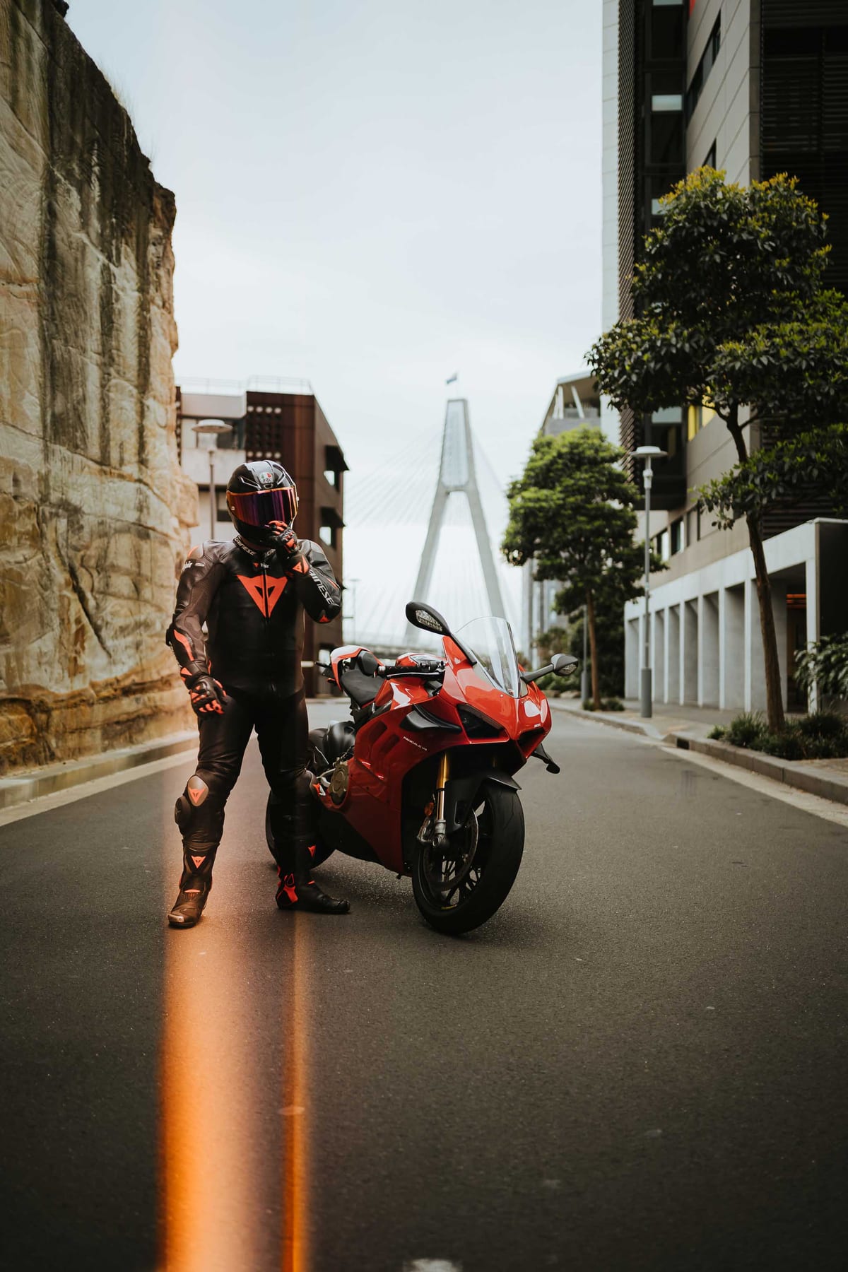 Ducati Photoshoot with Aswalls | Motorcycle Photography at Pyrmont Bridge, Darling Harbour & Sydney CBD