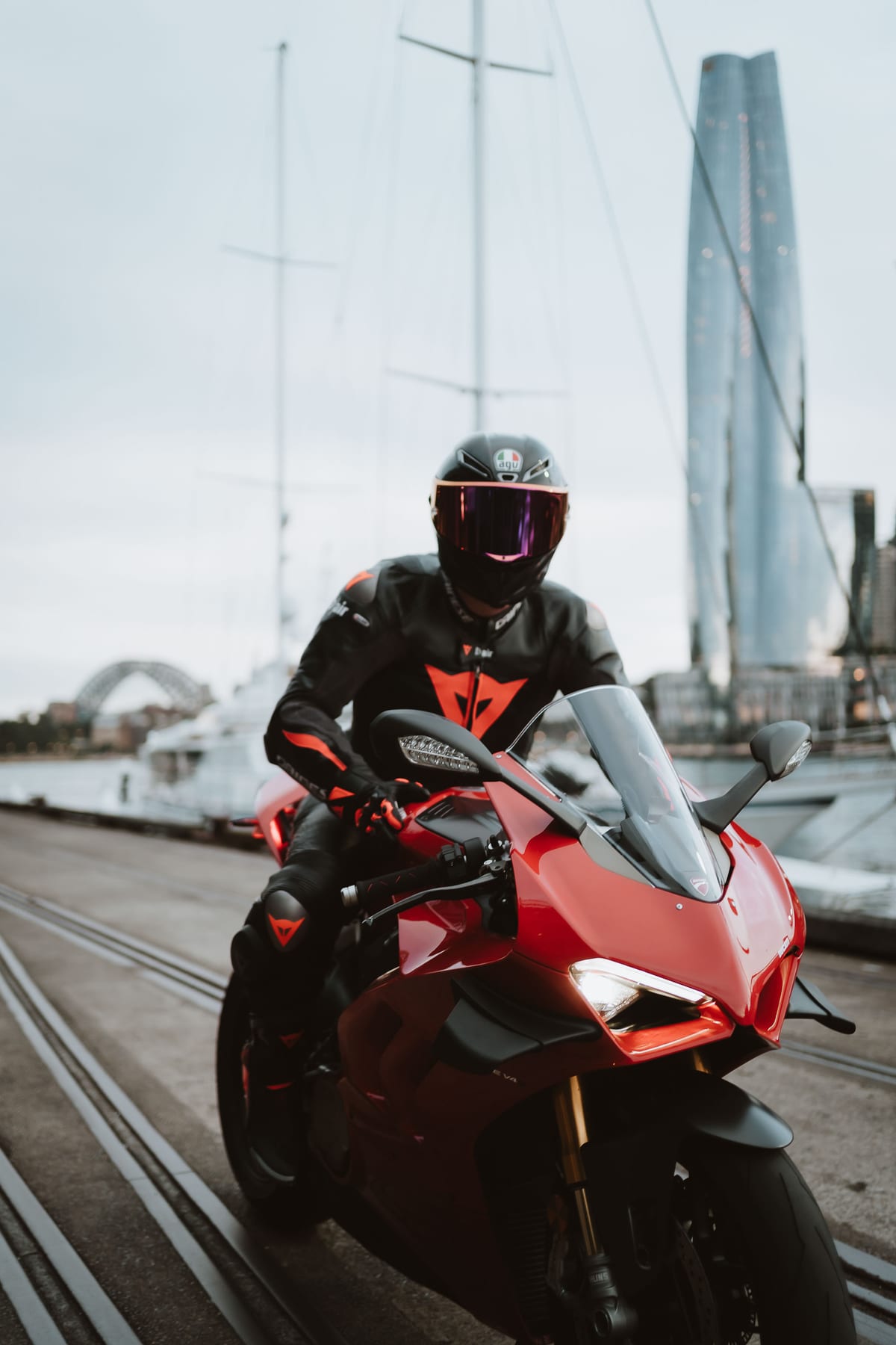 Ducati Photoshoot with Aswalls | Motorcycle Photography at Pyrmont Bridge, Darling Harbour & Sydney CBD