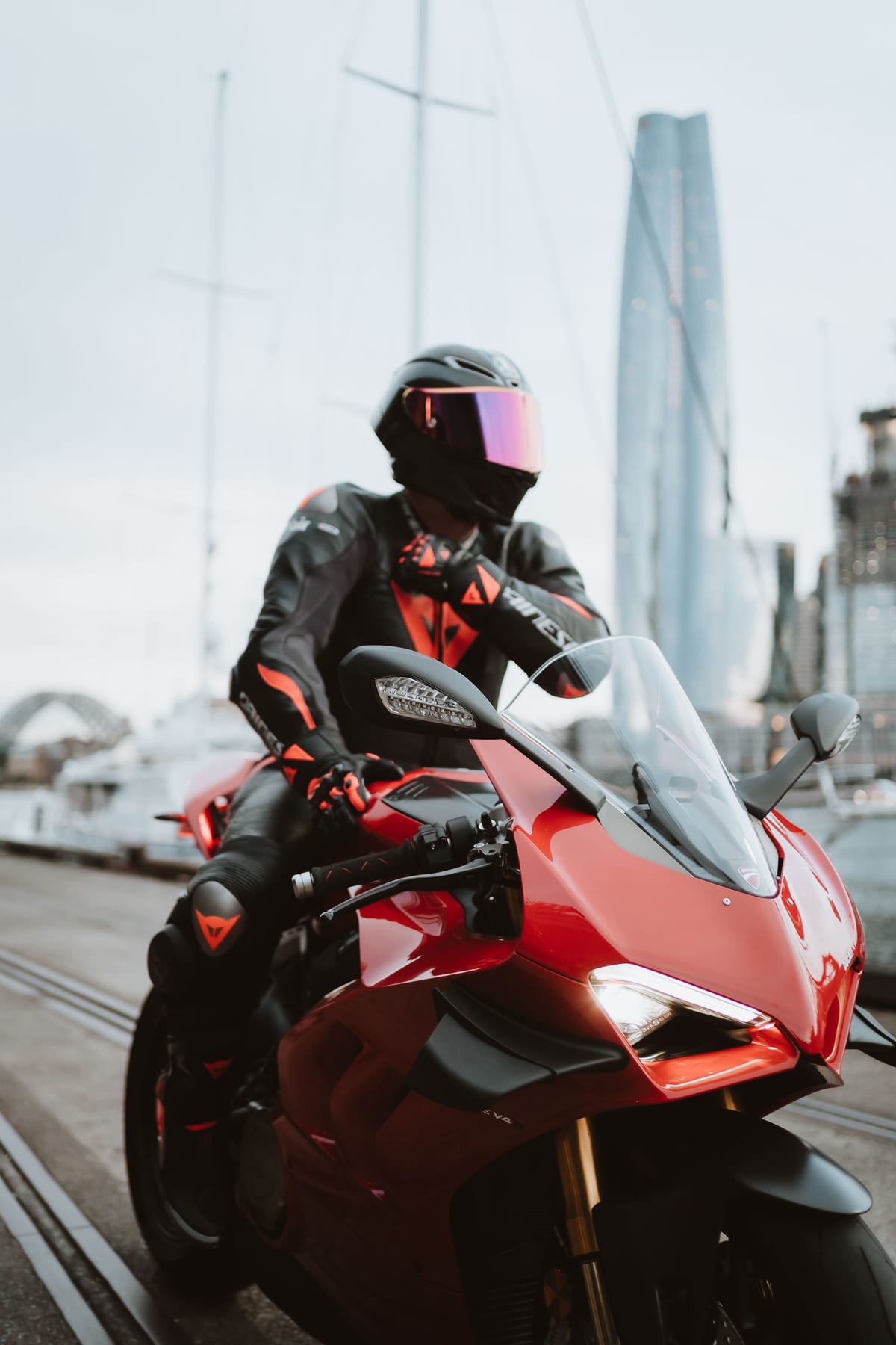 Ducati Photoshoot with Aswalls | Motorcycle Photography at Pyrmont Bridge, Darling Harbour & Sydney CBD