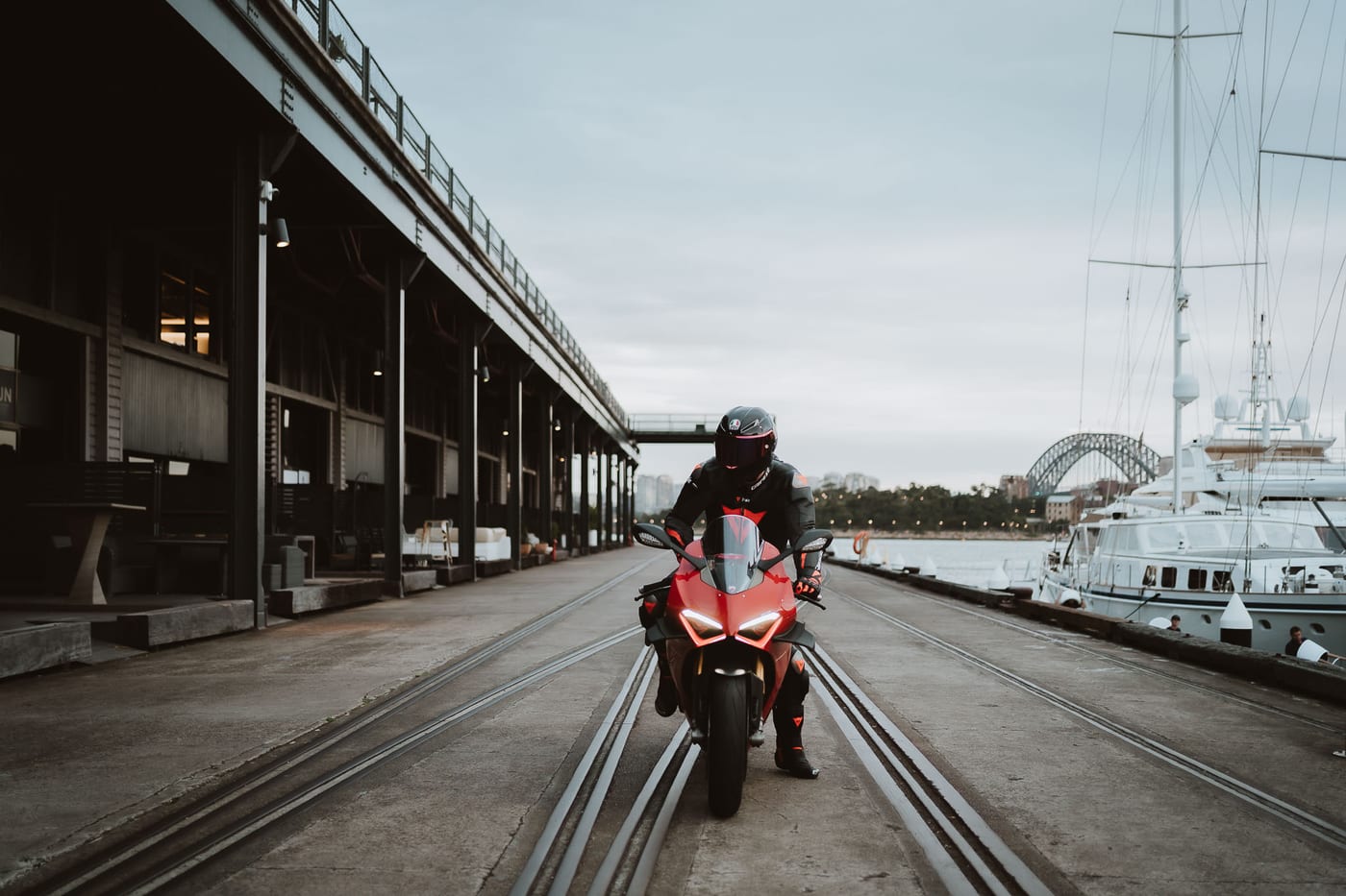 Ducati Photoshoot with Aswalls | Motorcycle Photography at Pyrmont Bridge, Darling Harbour & Sydney CBD