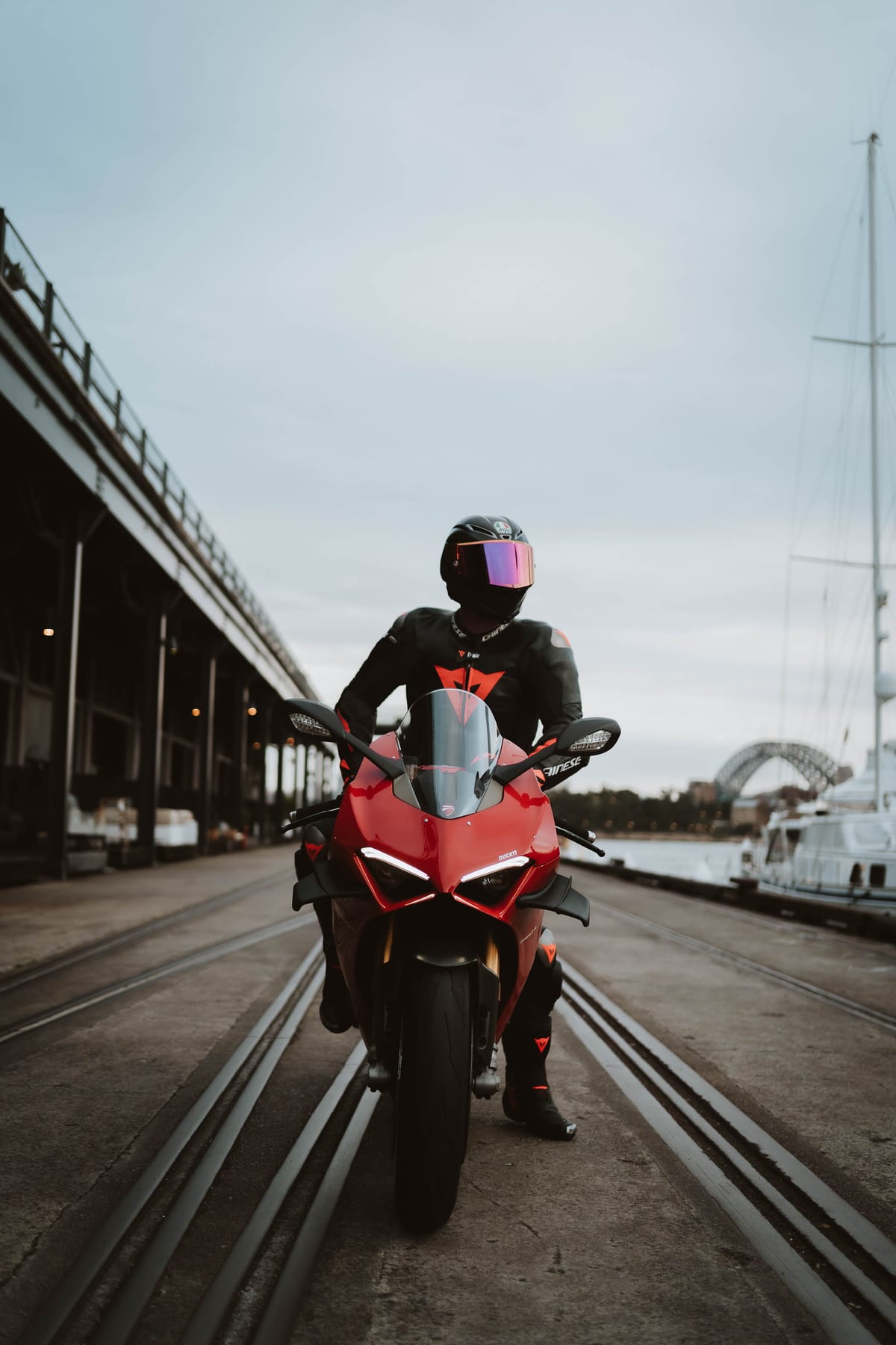 Ducati Photoshoot with Aswalls | Motorcycle Photography at Pyrmont Bridge, Darling Harbour & Sydney CBD