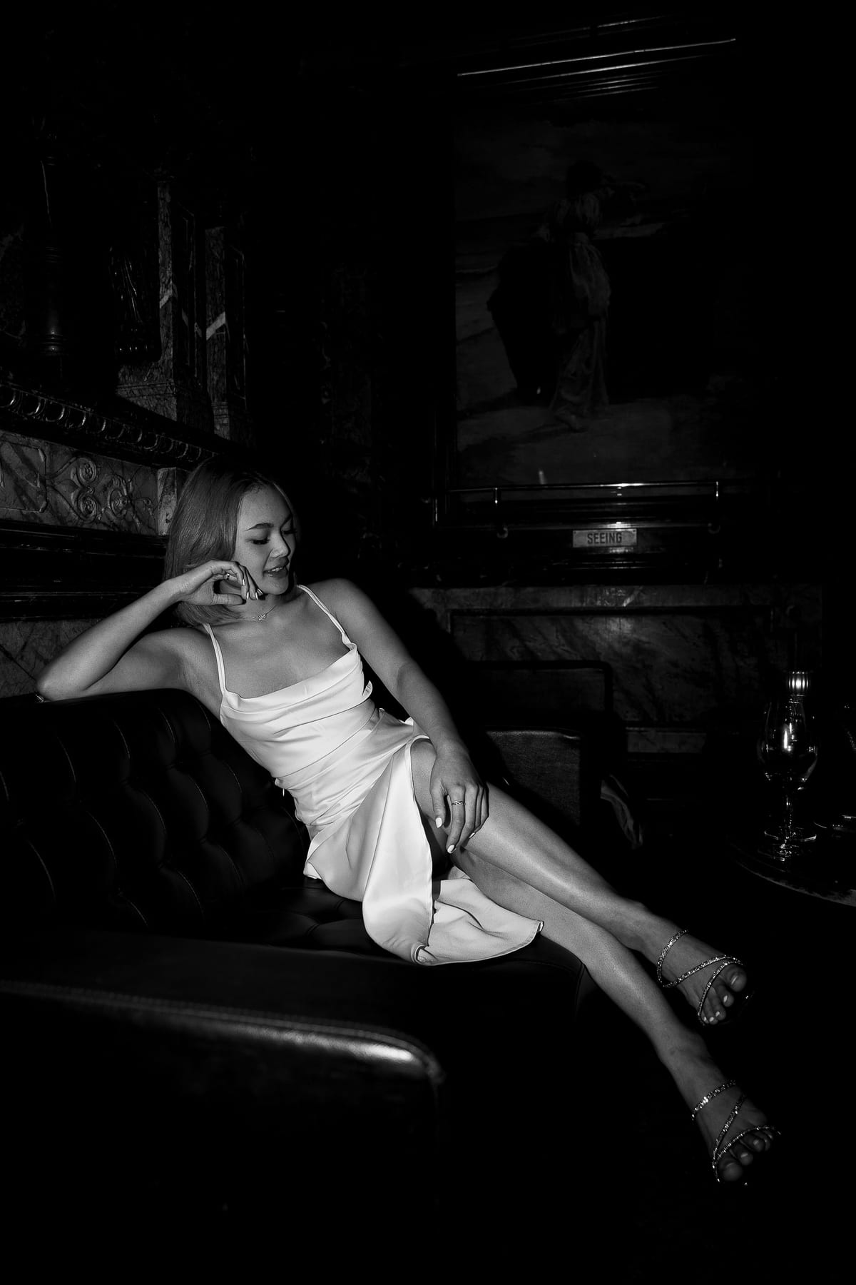 Merry's Portrait Photoshoot at Marble Bar and The Grounds City | Retro Flash Editorial Photography in Sydney