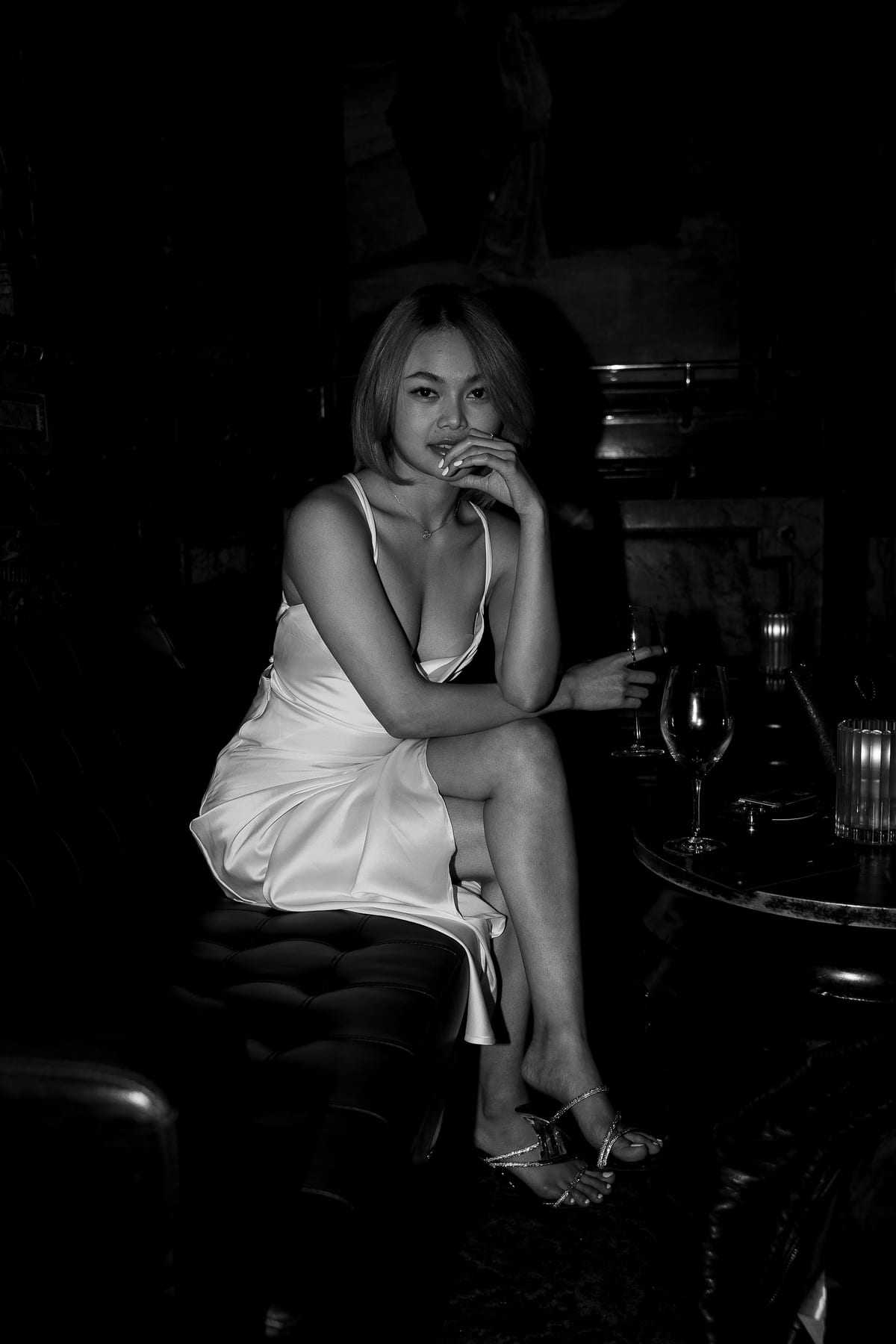 Merry's Portrait Photoshoot at Marble Bar and The Grounds City | Retro Flash Editorial Photography in Sydney