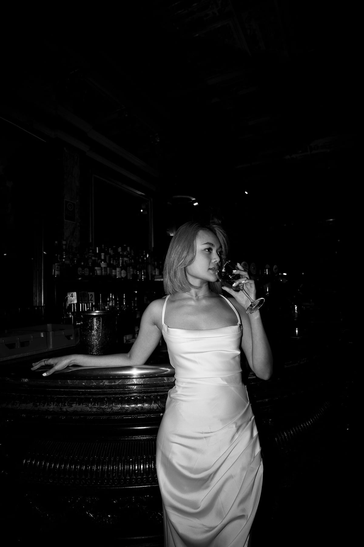 Merry's Portrait Photoshoot at Marble Bar and The Grounds City | Retro Flash Editorial Photography in Sydney