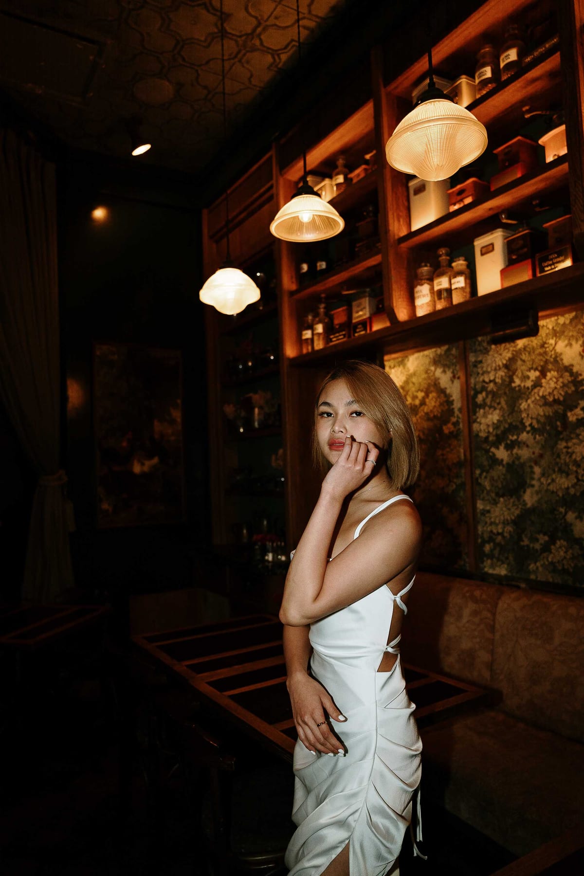 Merry's Portrait Photoshoot at Marble Bar and The Grounds City | Retro Flash Editorial Photography in Sydney