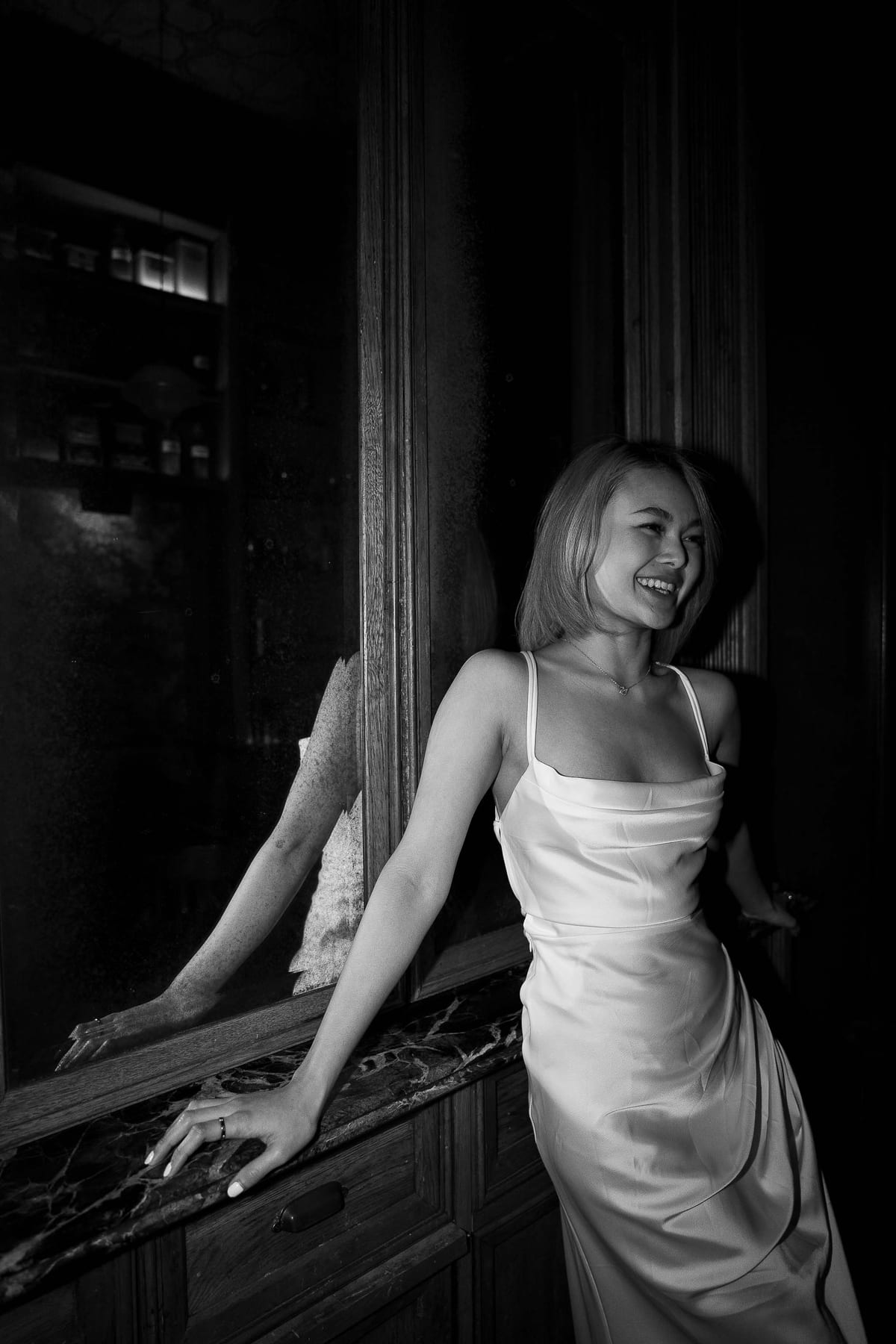 Merry's Portrait Photoshoot at Marble Bar and The Grounds City | Retro Flash Editorial Photography in Sydney