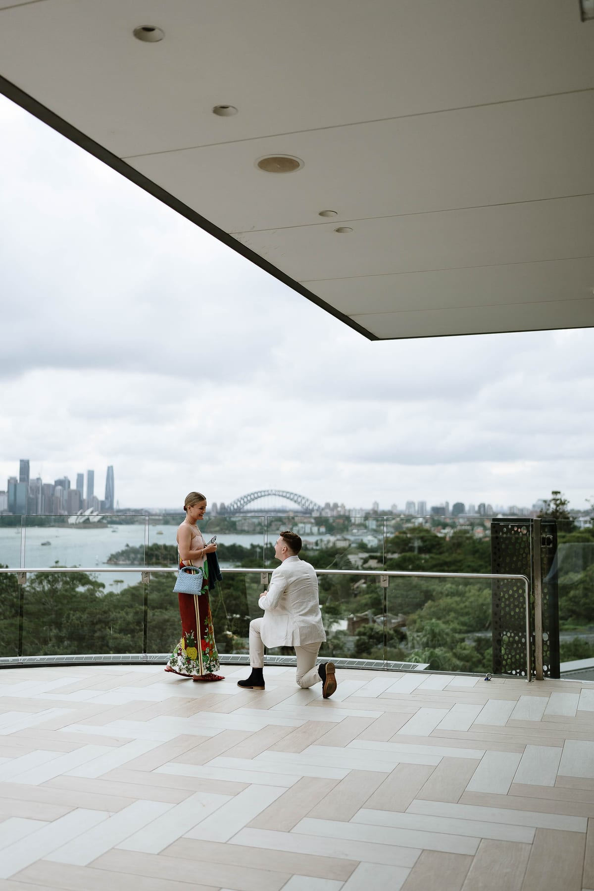 Andrew and Edwina's Surprise Proposal at Taronga Zoo Rooftop | Sydney Proposal Photography