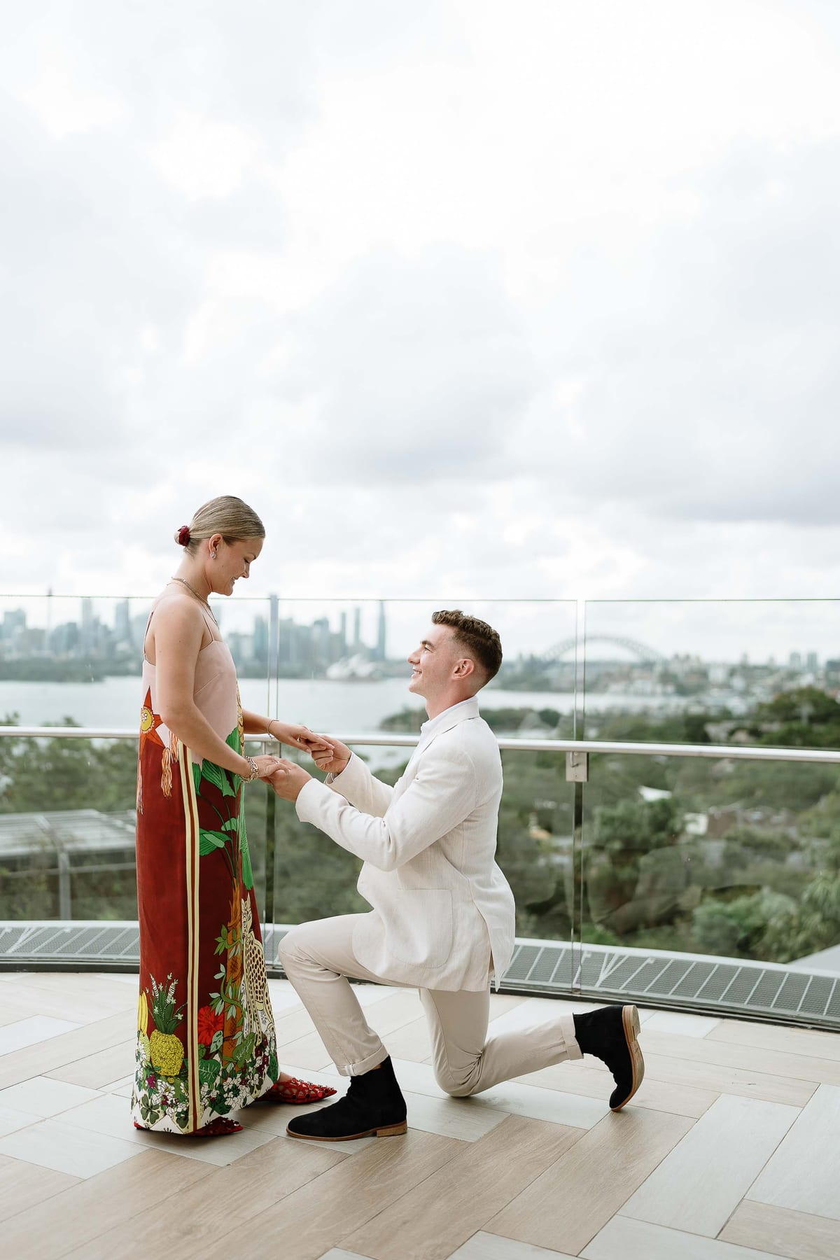 Andrew and Edwina's Surprise Proposal at Taronga Zoo Rooftop | Sydney Proposal Photography