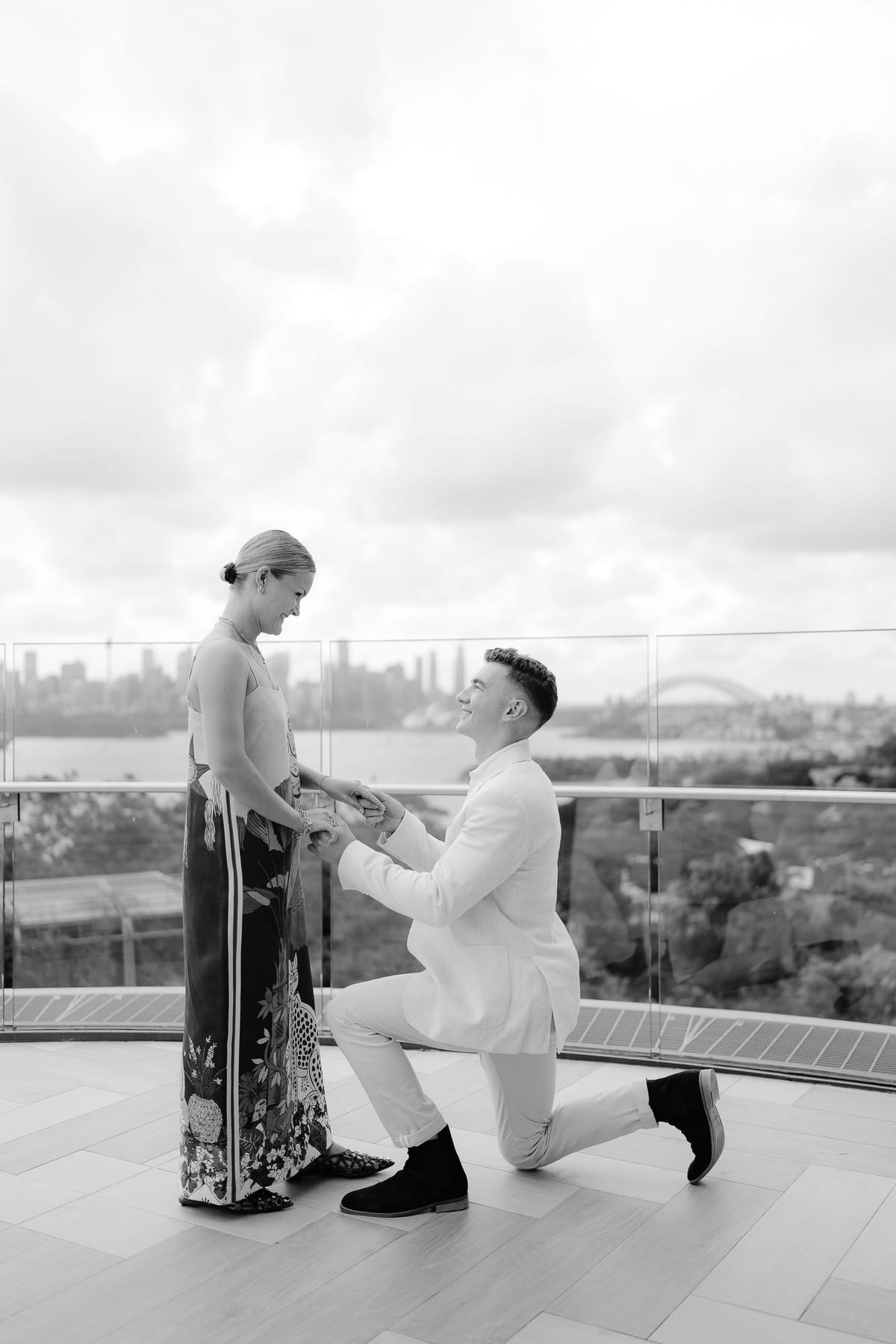 Andrew and Edwina's Surprise Proposal at Taronga Zoo Rooftop | Sydney Proposal Photography